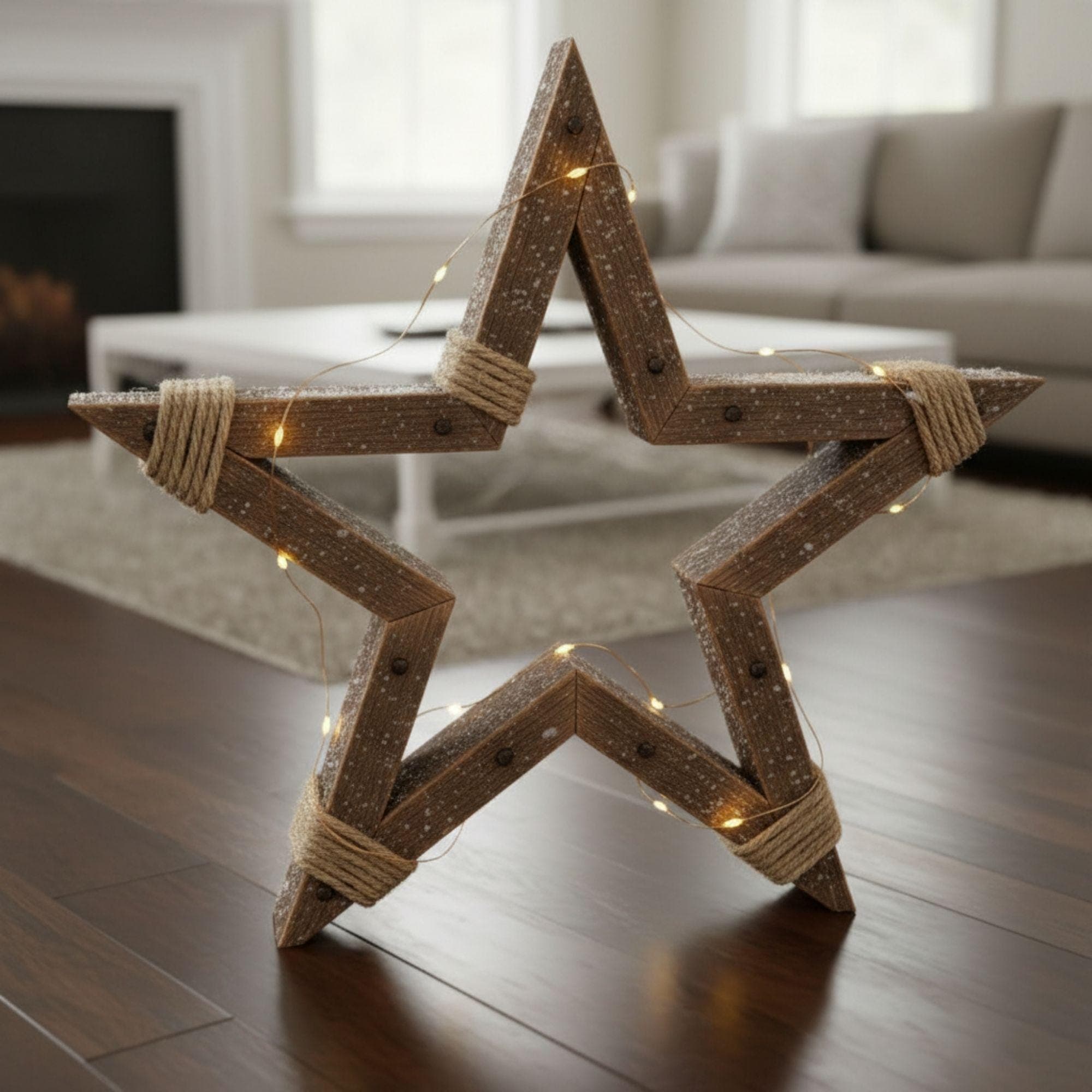 Rustic Christmas Star Plan: DIY Wooden Holiday Decor | Wooden Stars For Christmas Tree (PDF Download) 7