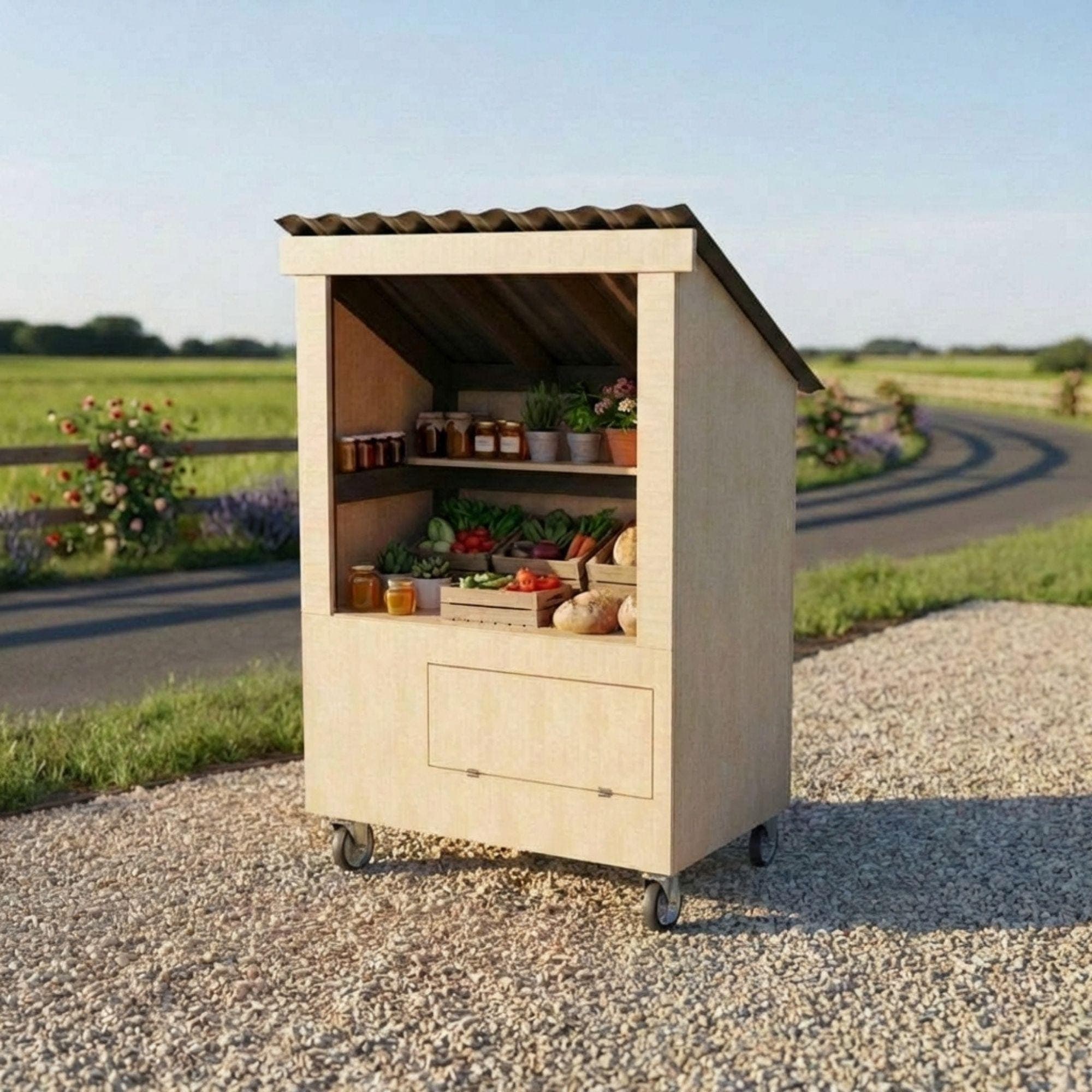 DIY Farmstand Plans | Roadside Stand Plans PDF | Mobile Bakery Cart Build Guide 5