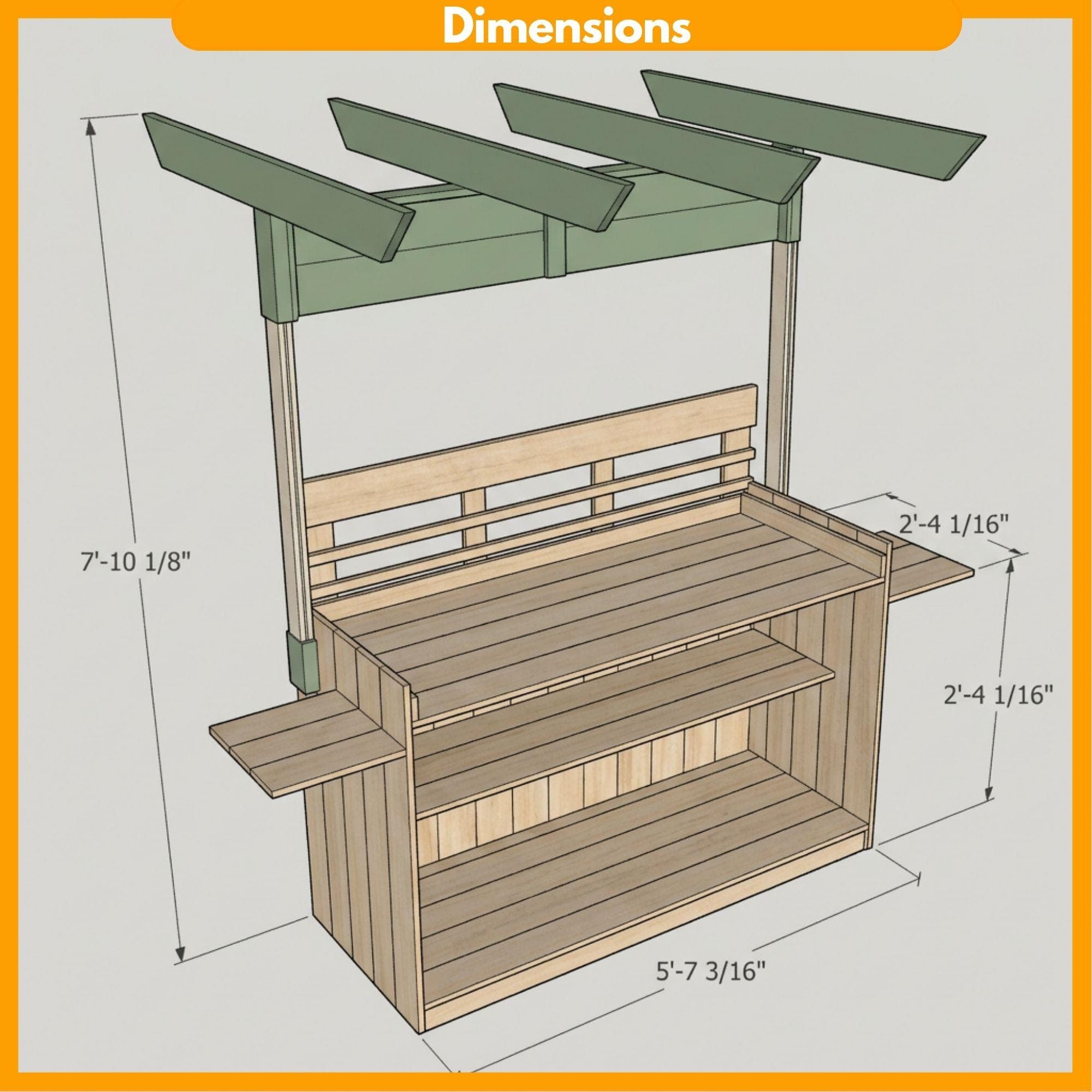 DIY Collapsible Food Cart Plan | Foldable Mobile Coffee Cart Plan | Charcuterie Cart Plan | Vendor Snack Stand Plan | Pancake & Dessert Cart 1