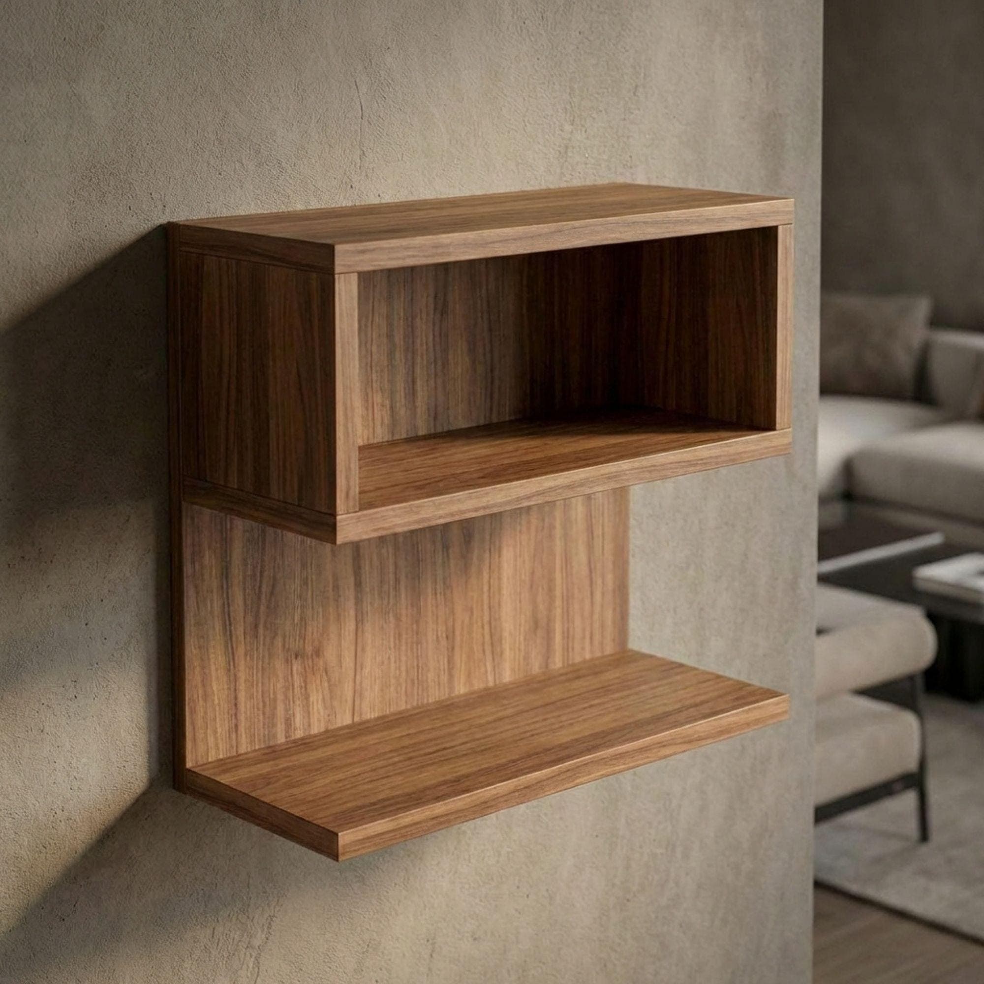 Modern S-Shaped Floating Shelf Plans, Woodworking Blueprints (Digital Download) 4