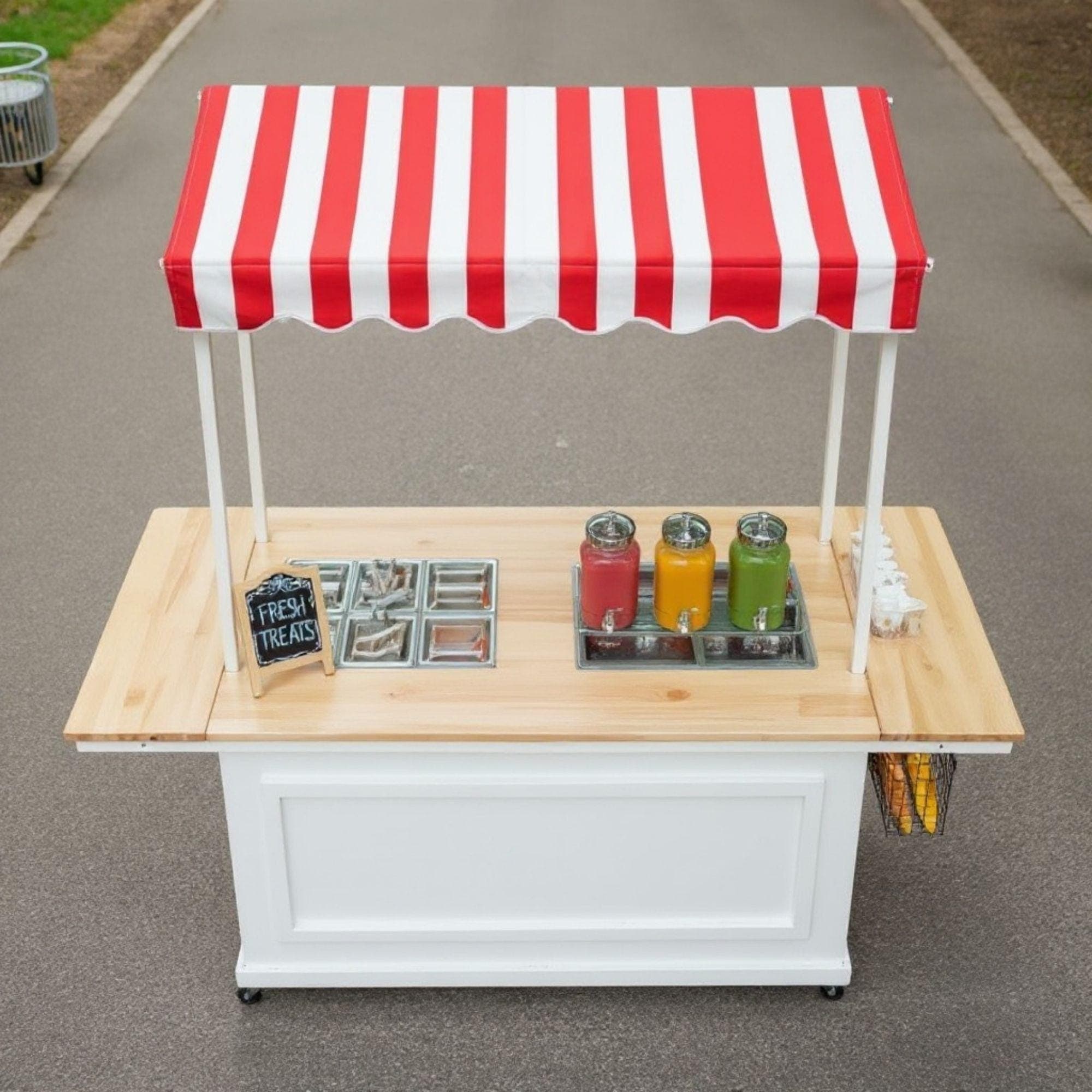 DIY Mobile Snack Bar Cart | Charcuterie Cart on Wheels | Small Foldable Vendor Cart | Refrigerated Charcuterie Cart 2