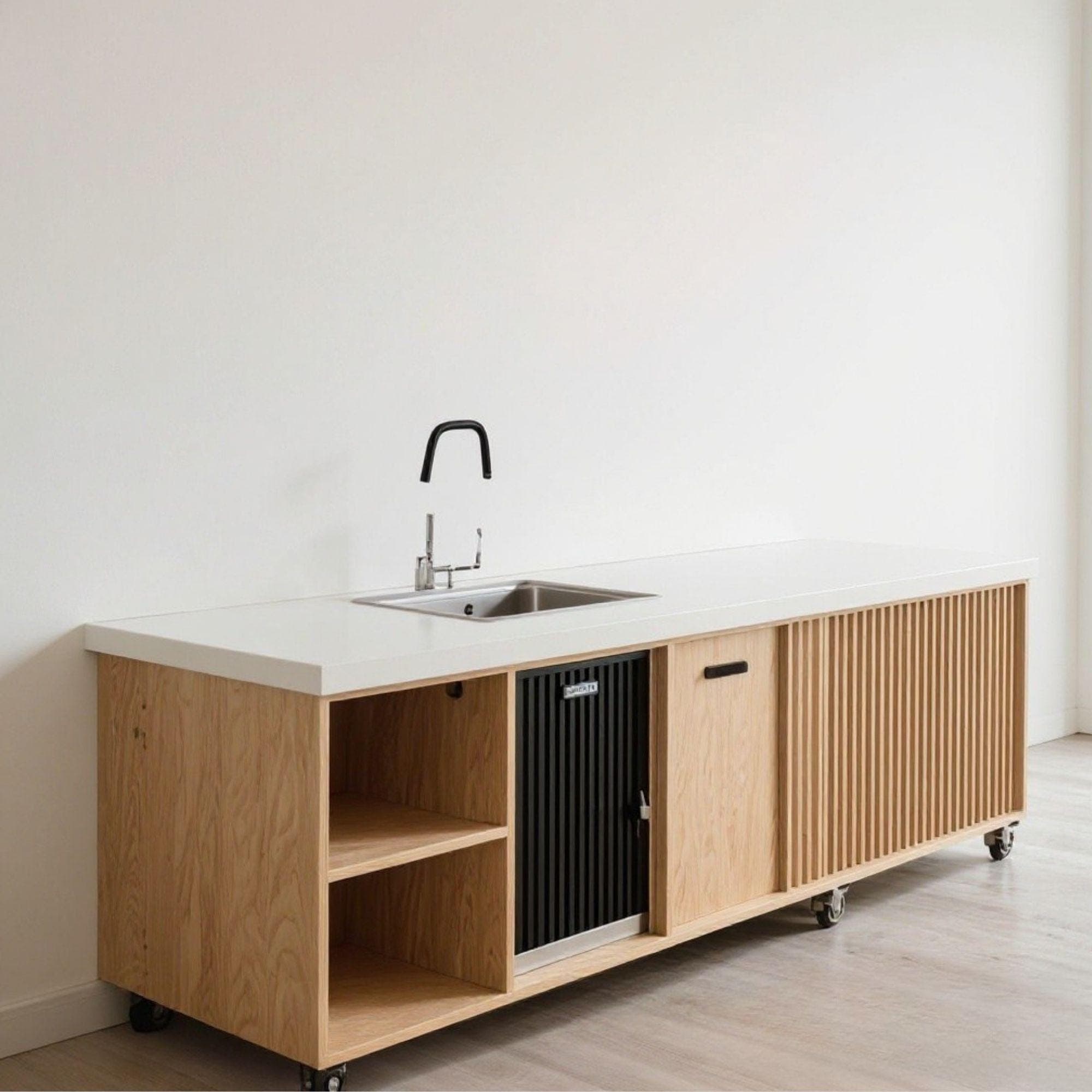 DIY Mobile Coffee Bar Plans with Ice Bin | Home Beverage Station (Digital PDF) 3