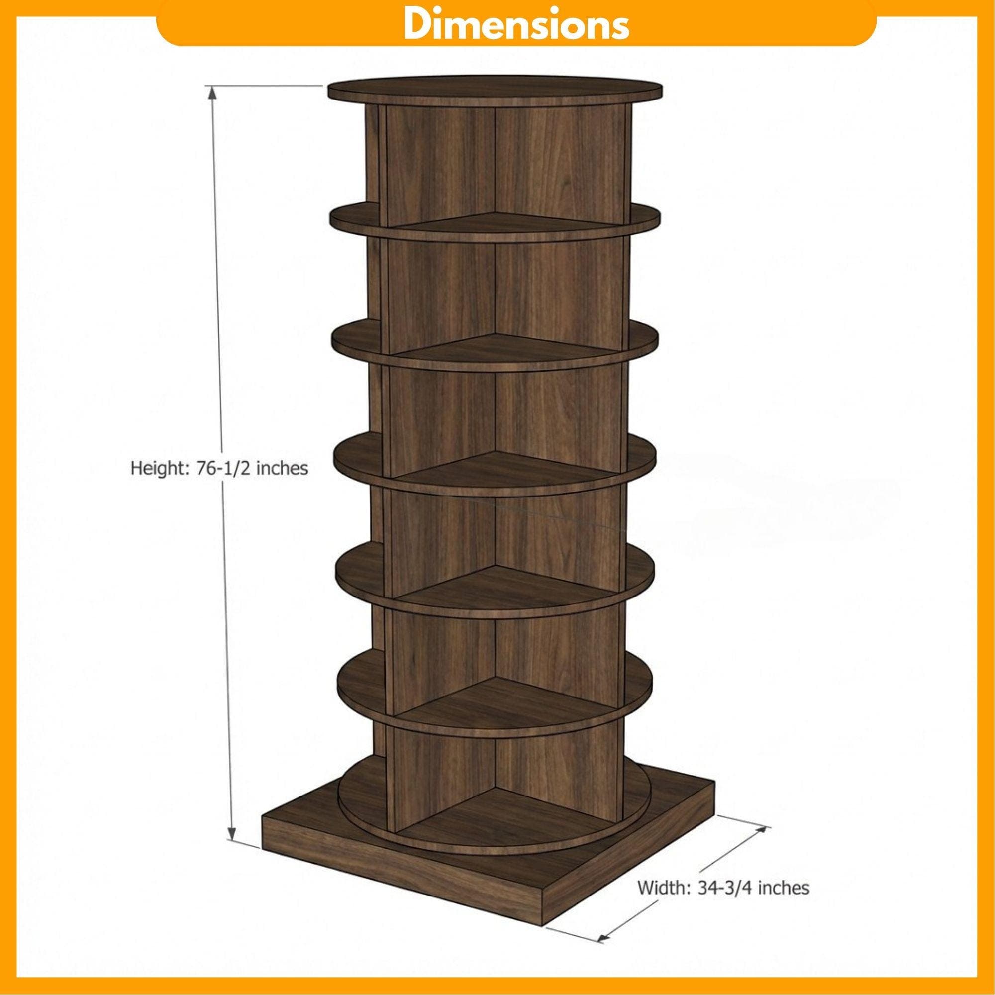 DIY Rotating Shoe Rack Plans | Spinning Woodworking Blueprint (Digital Download) 1