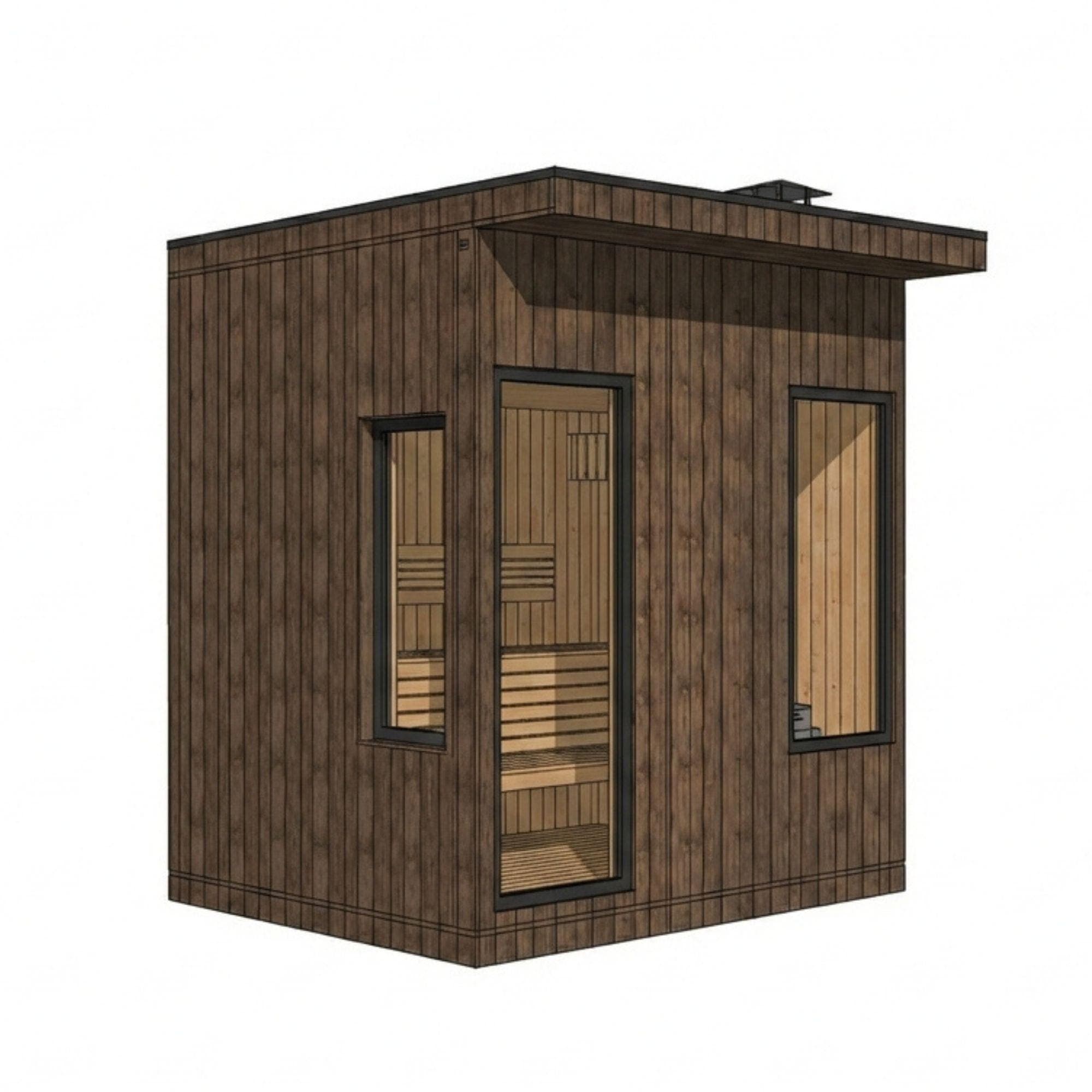 DIY Outdoor Sauna Plans | 6x8 ft Wood Sauna Blueprint (Digital Download) 5