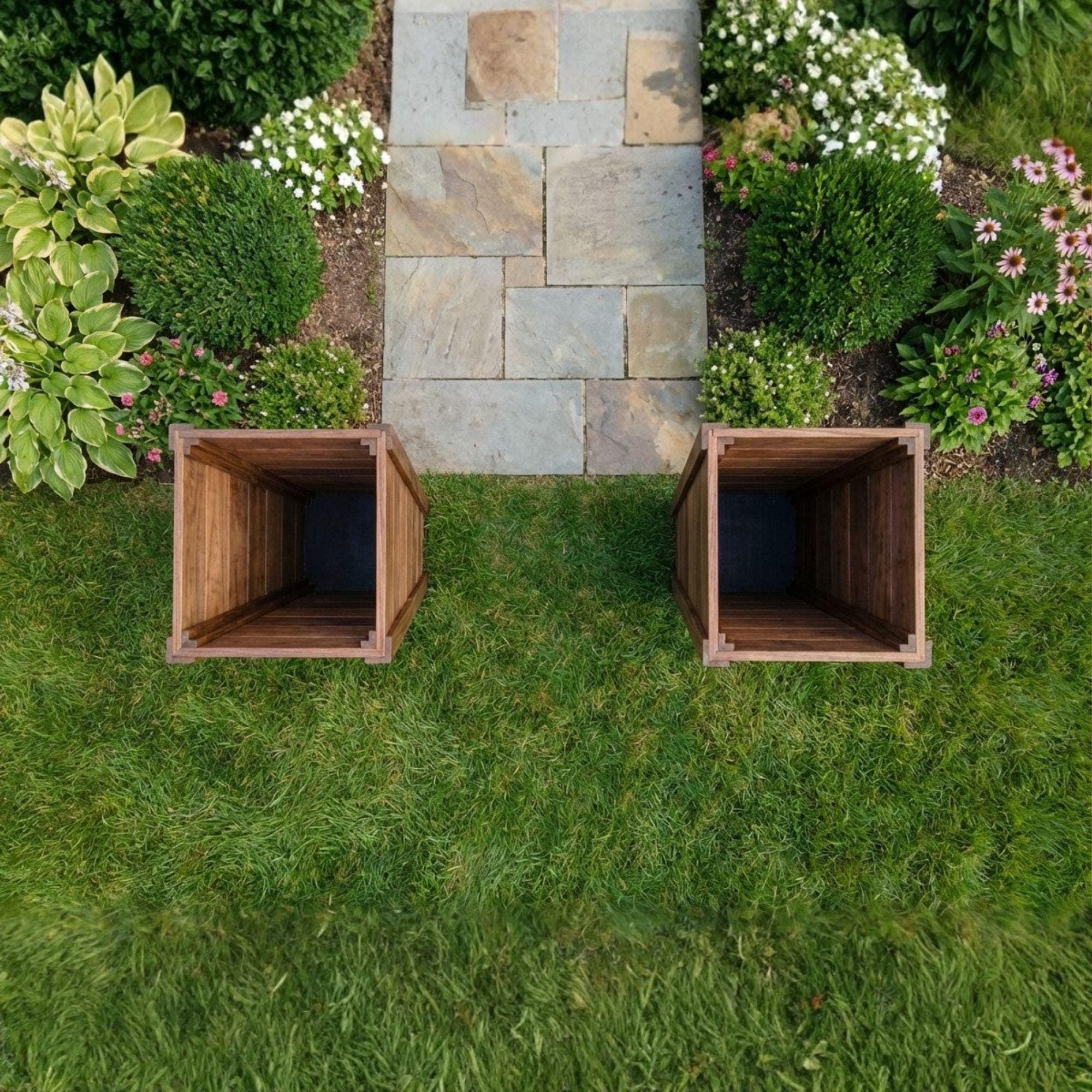 Tall Planter Box Plans | Modern Tapered Wood Outdoor Blueprint (PDF Download) 3