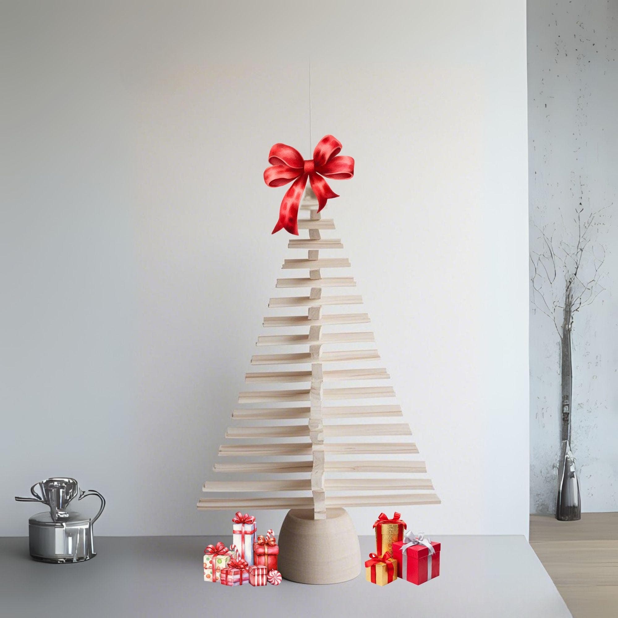 Spiral Wooden Christmas Tree plans | DIY Spiral Christmas Tree, One Board Spiral Tree, Build Plan | Landscape Tree Plan PDF Printable 3