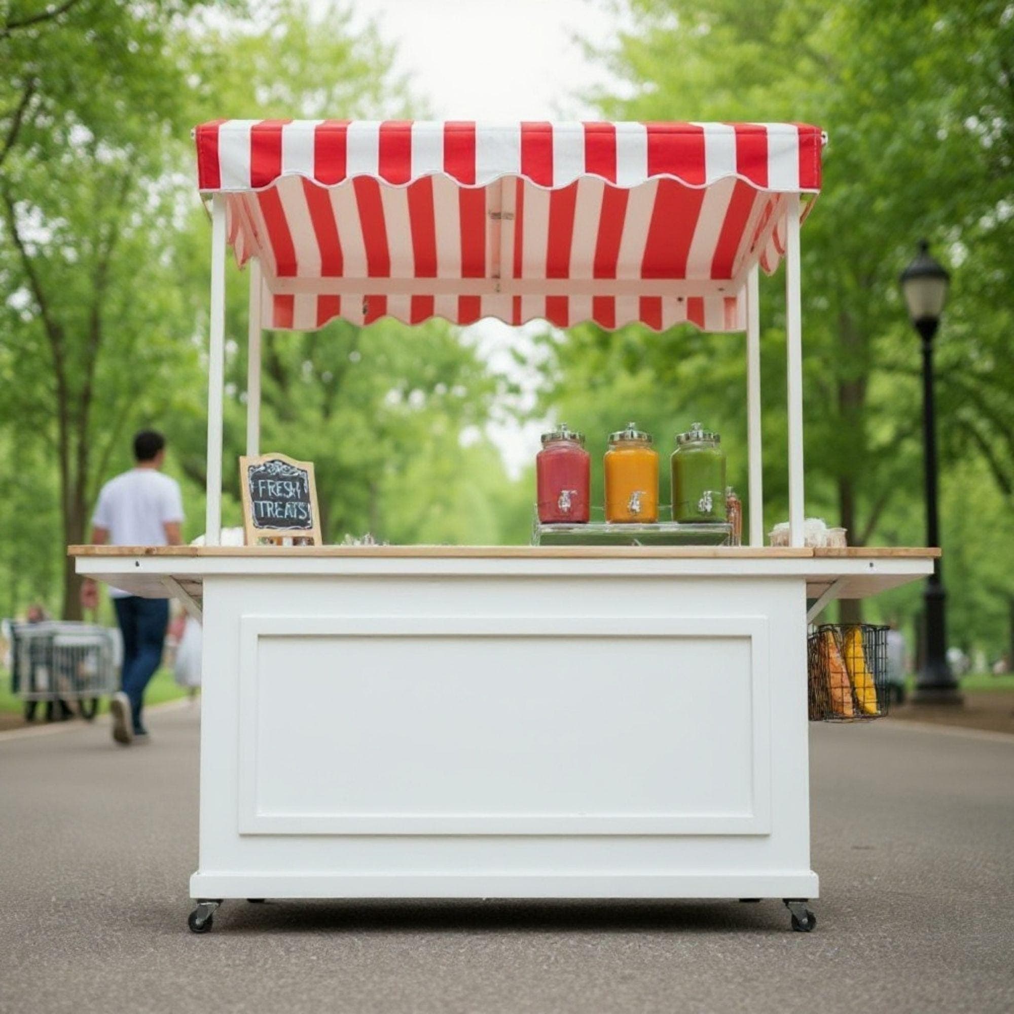 DIY Mobile Snack Bar Cart | Charcuterie Cart on Wheels | Small Foldable Vendor Cart | Refrigerated Charcuterie Cart 3
