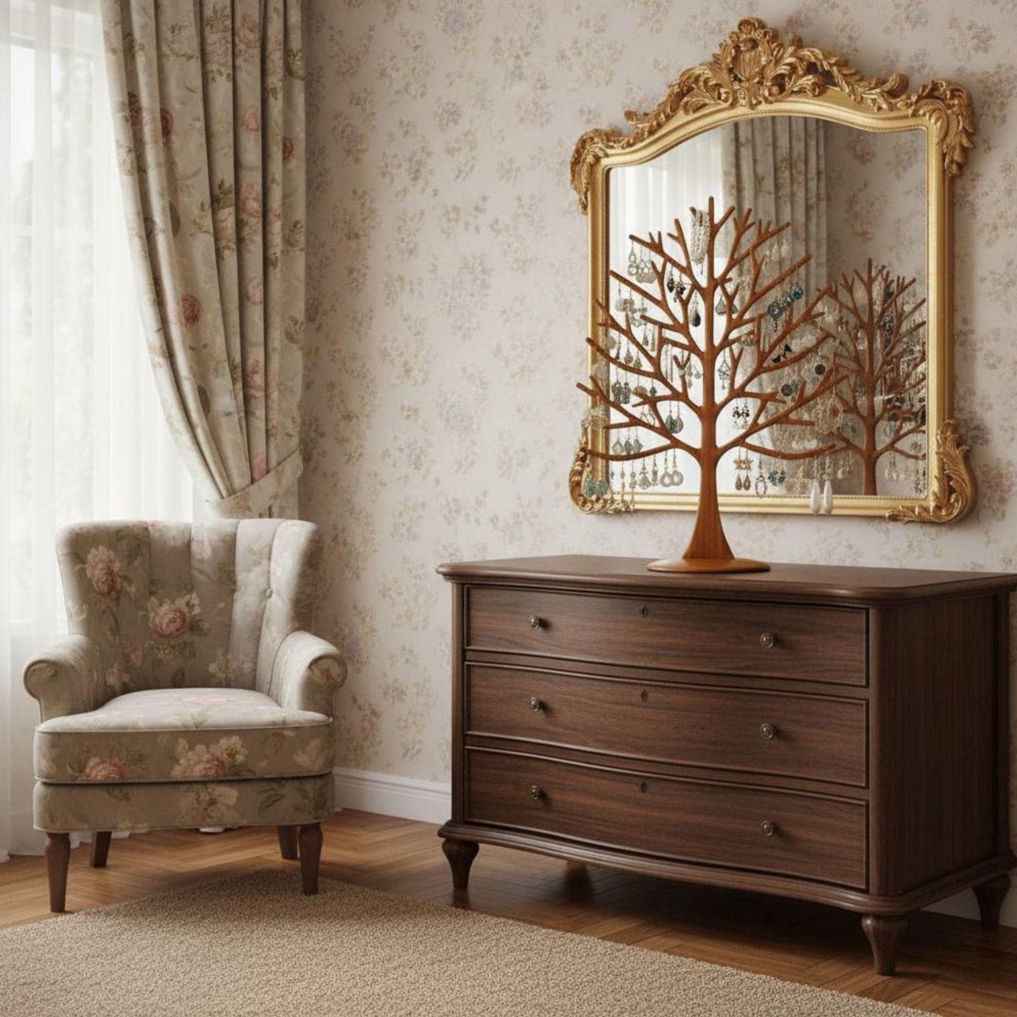 DIY Earring Holder | Easy DIY Jewelry Organizer for Earrings | Wood Earring Display with Holes | Earring Holder Stand 3