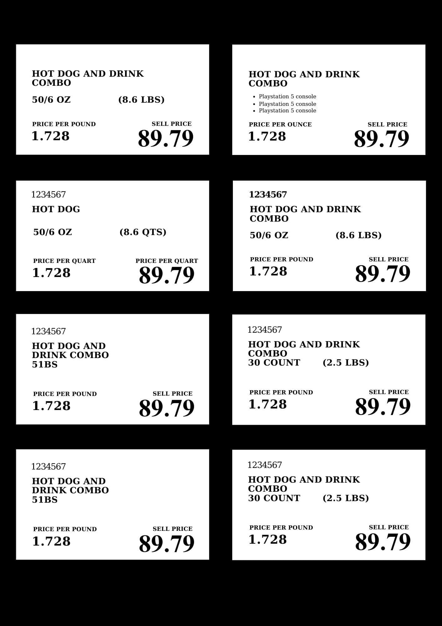 Costco Birthday Party Signs: Customizable Price Sign Canva Template 4