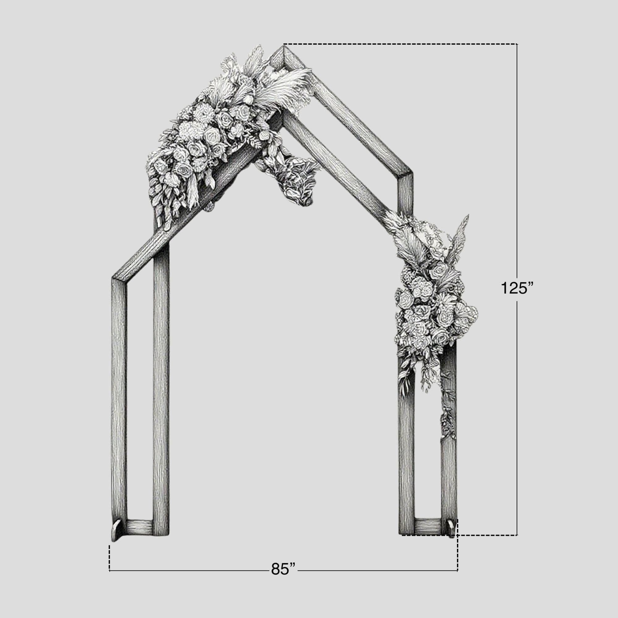 Double Wedding Arch Plans | Rustic Wooden Arbor DIY (PDF Download) 5