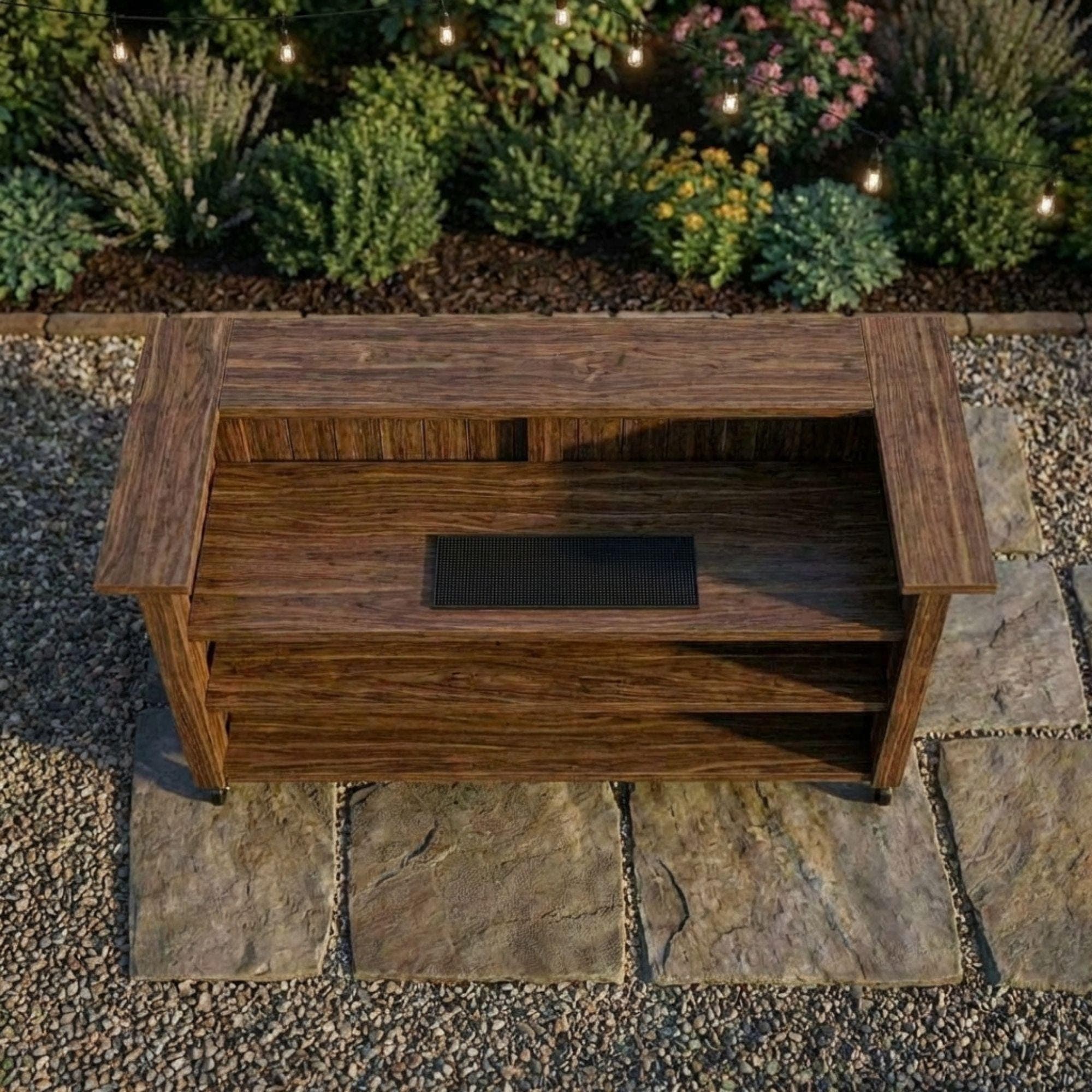 DIY Outdoor Bar Plans | Slatted Wood Mobile Bar Blueprint (PDF Download) 7