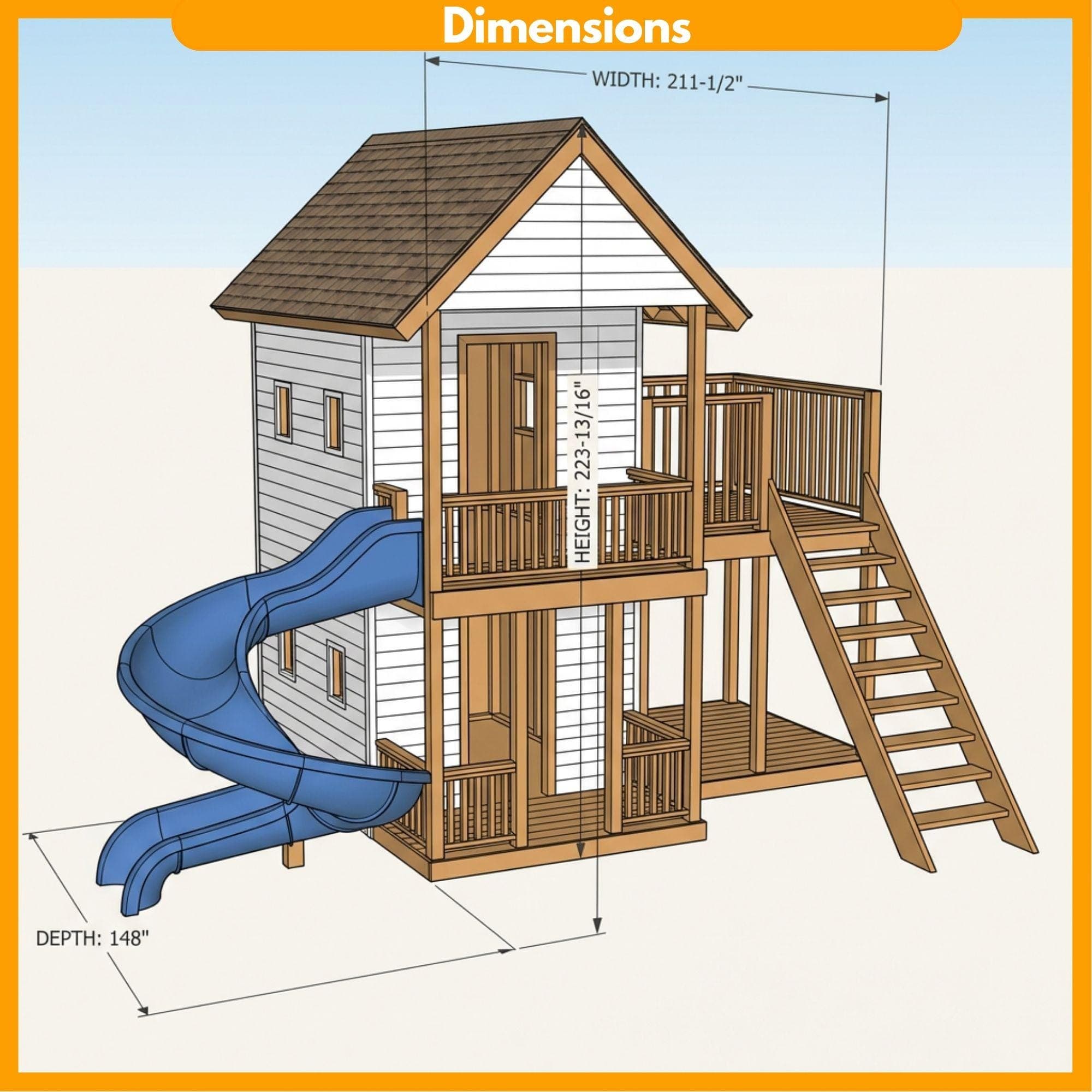 DIY 2-Story Playhouse Plans | Kids Elevated Backyard Fort Blueprint (PDF Download) 1