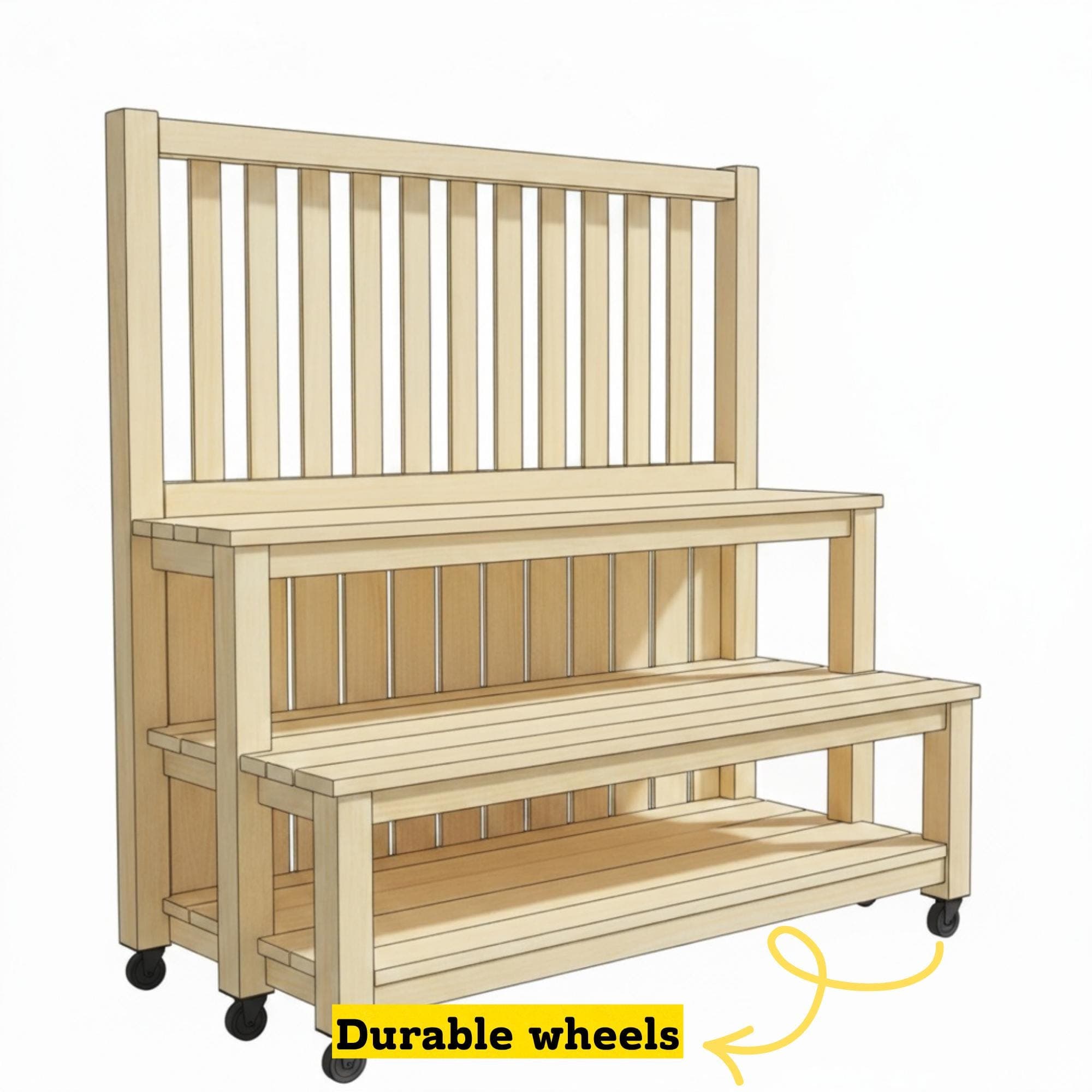 DIY Tiered Flower Display Stand Plans: Large Wood Planter (PDF Pattern) 4