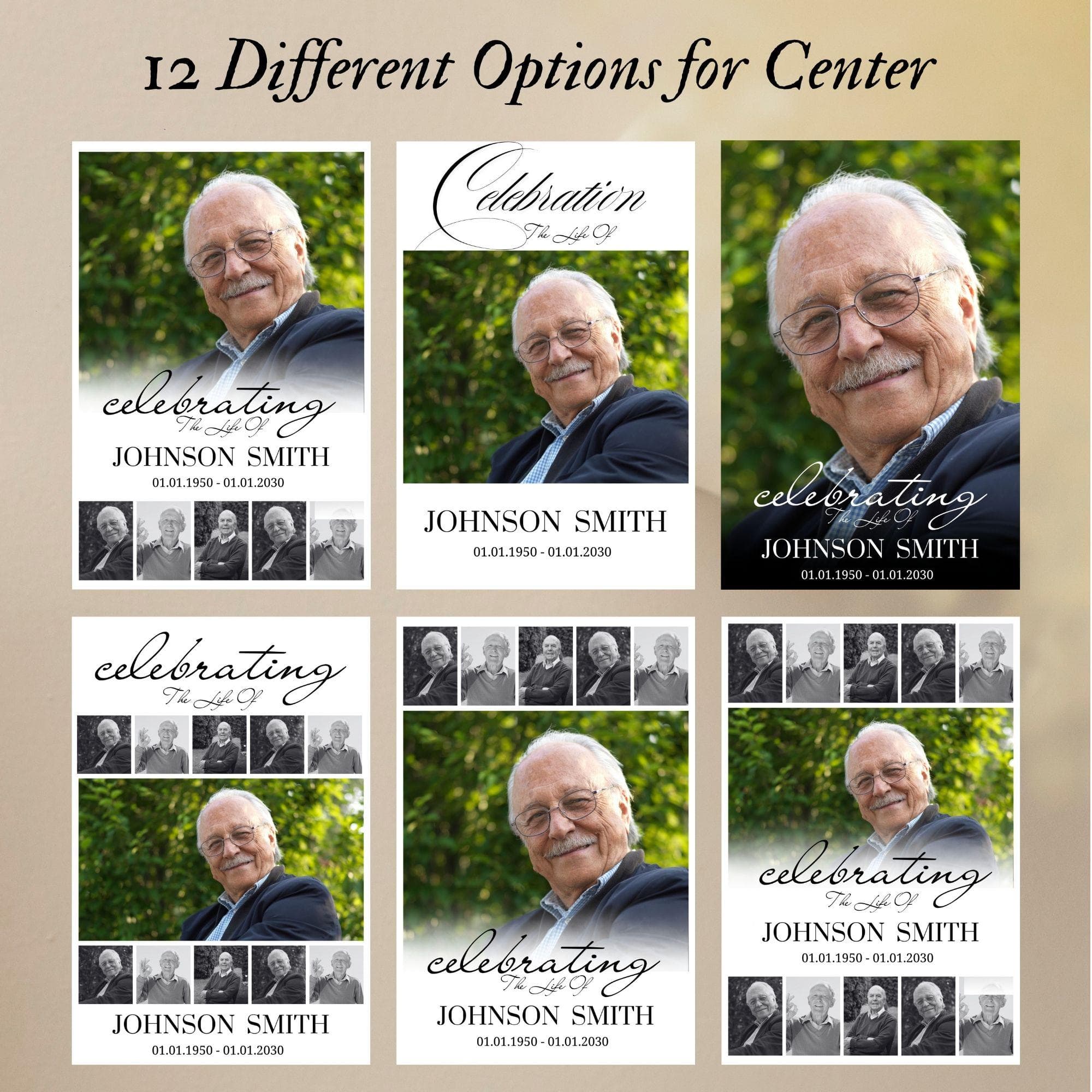 Memorial Photo Collage Sign | Funeral Welcome Poster (Digital Download) 4