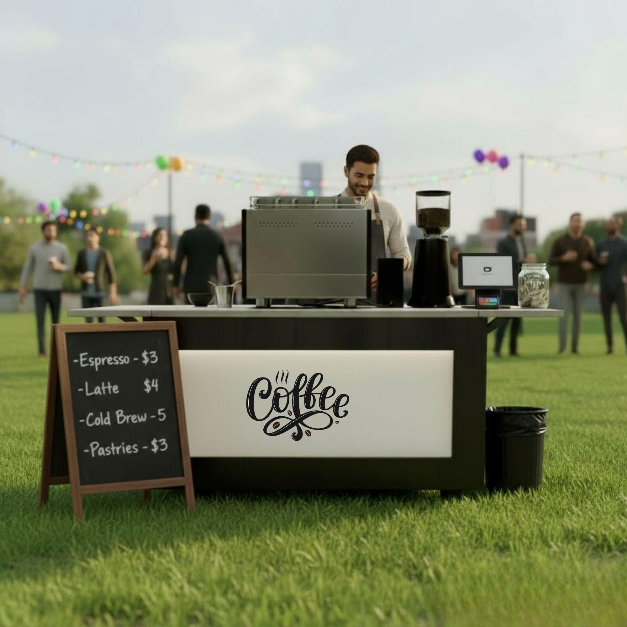 DIY Coffee Cart Plans | Collapsible Mobile Espresso Bar | Foldable Market Stall Blueprint | Portable Catering Cart Build | Digital PDF 1
