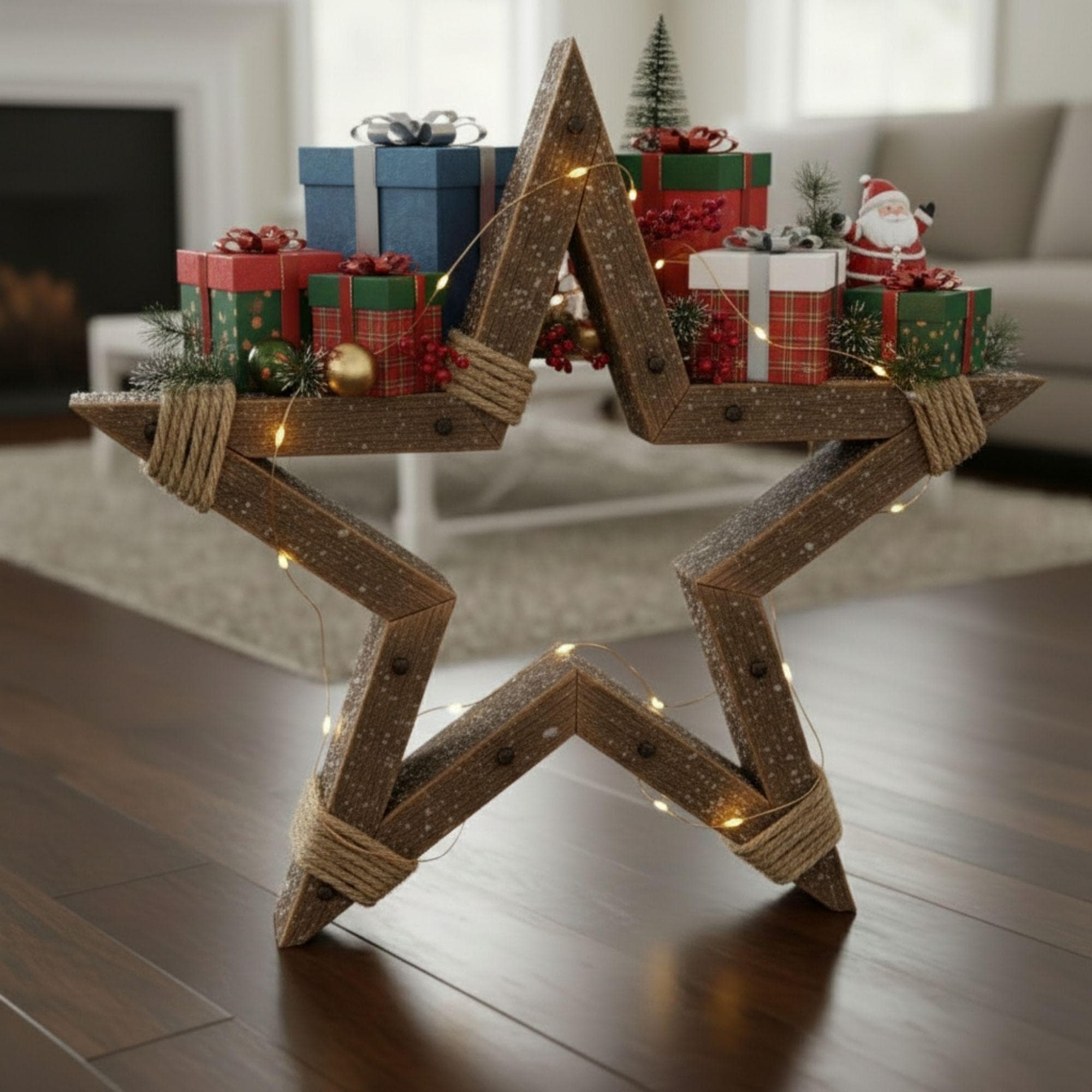 Rustic Christmas Star Plan: DIY Wooden Holiday Decor | Wooden Stars For Christmas Tree (PDF Download) 8