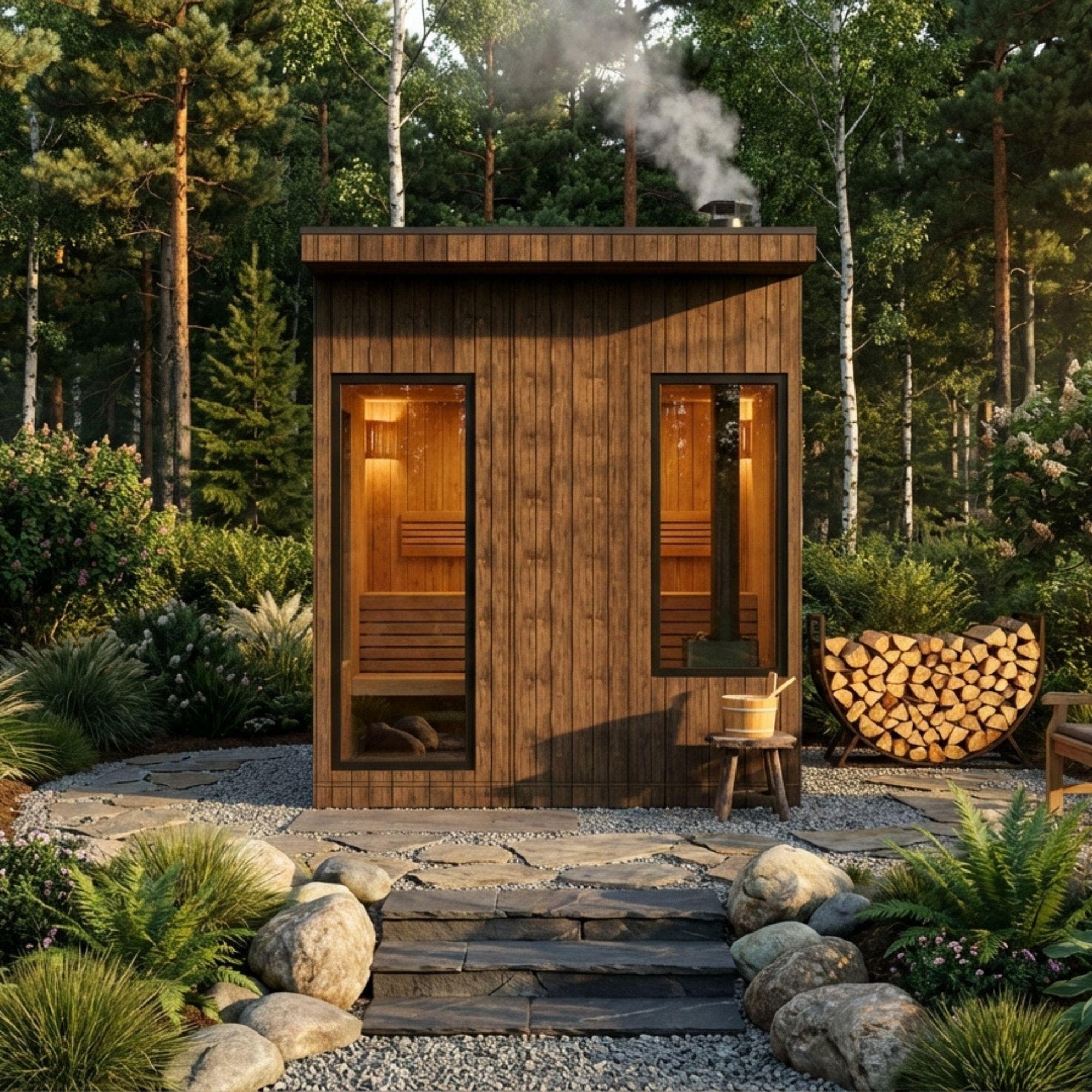 DIY Outdoor Sauna Plans | 6x8 ft Wood Sauna Blueprint (Digital Download) 2