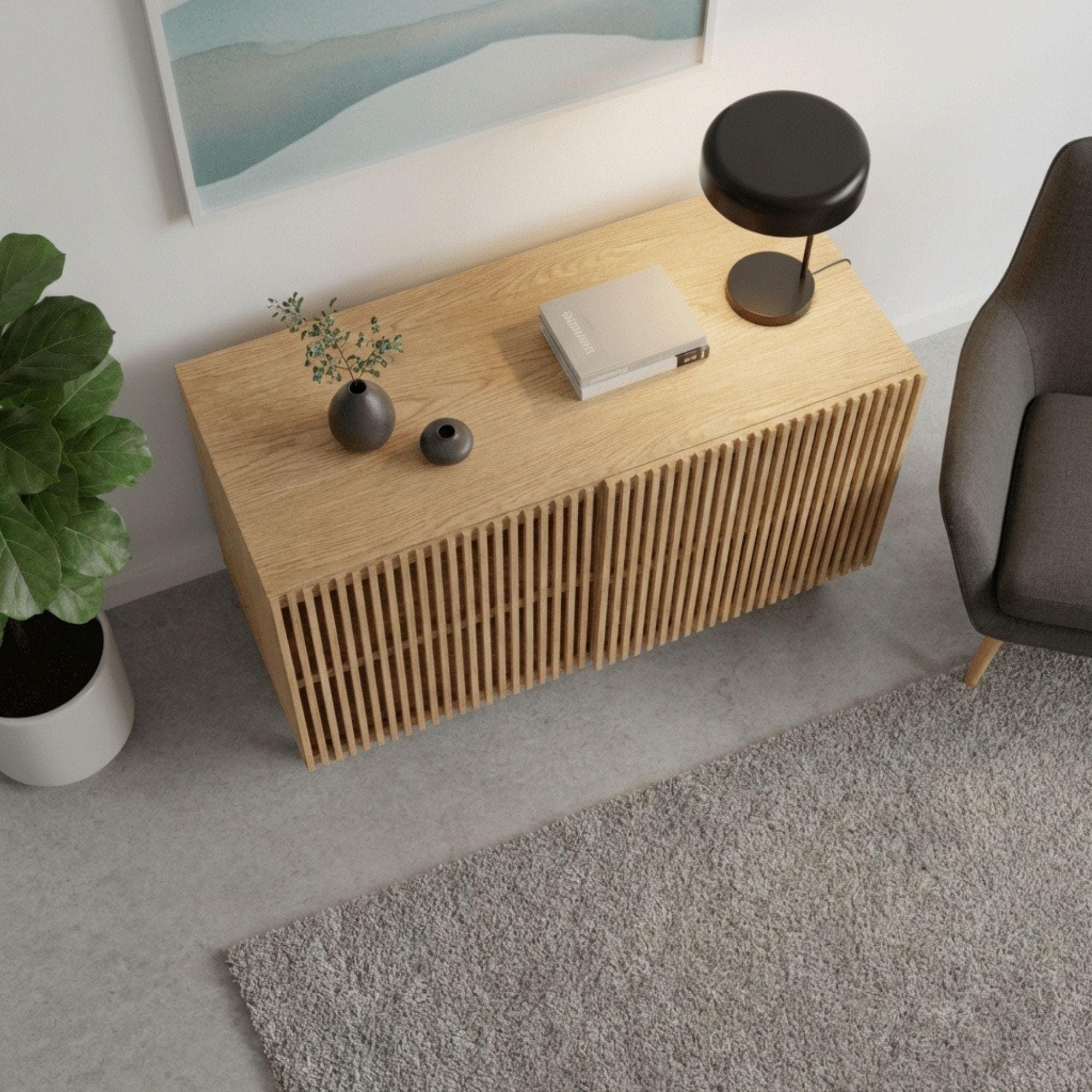 Modern Sideboard Plans | Slatted Door, Mid-Century Legs (Digital Download) 5