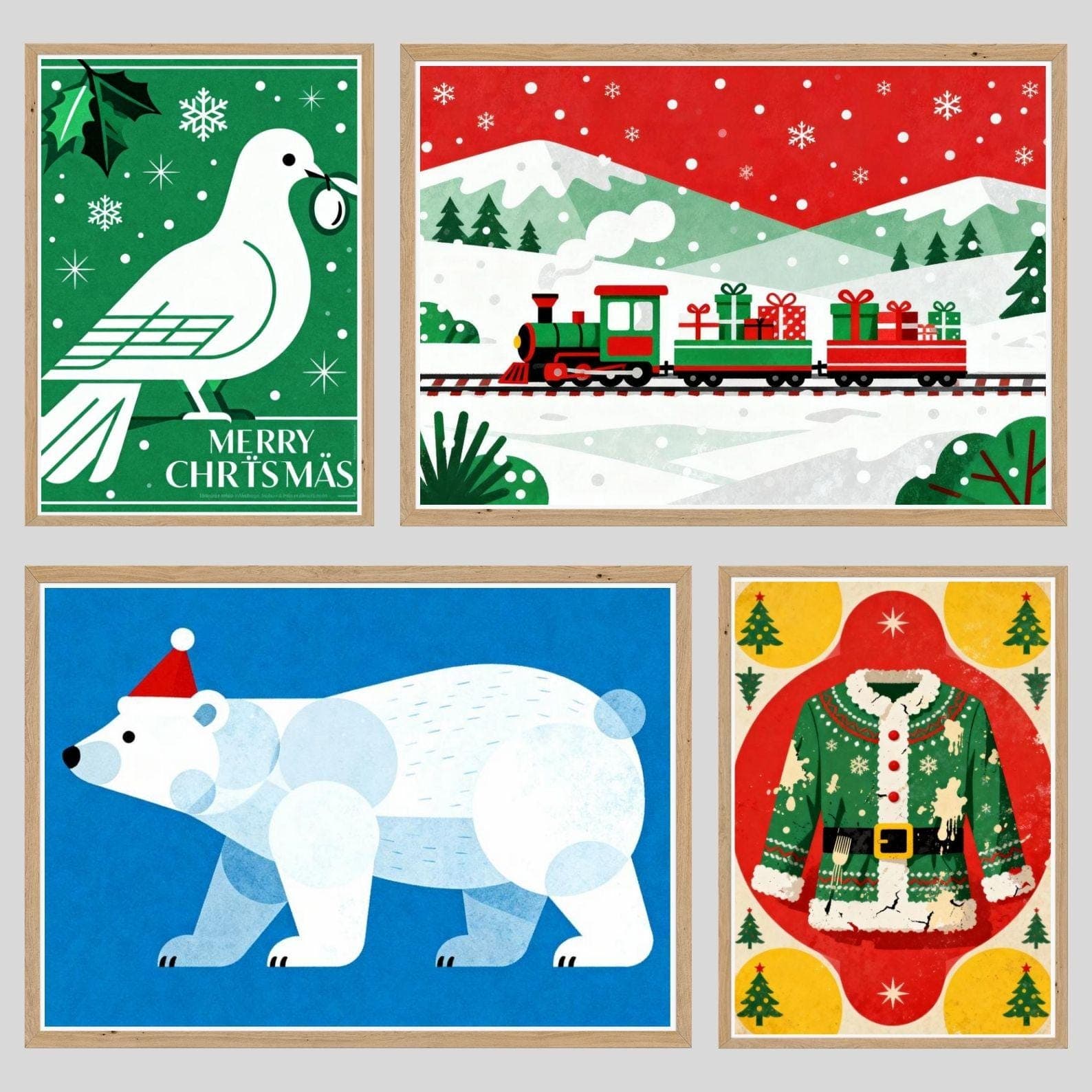 100+ Christmas Vintage Festive Prints Bundle: Bright Nursery Holiday Art (Digital Downloads) 9