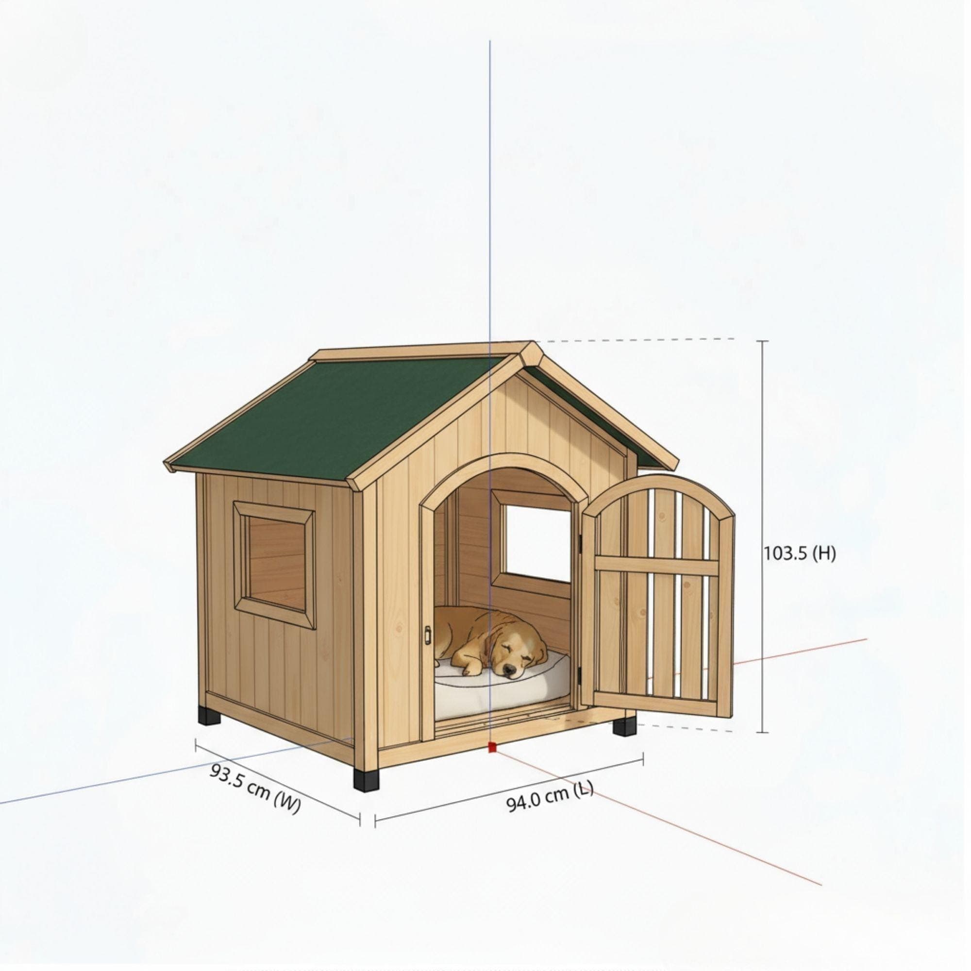 DIY Modern Dog House Plans: Insulated Cedar, Large Breed (Digital Download) 6