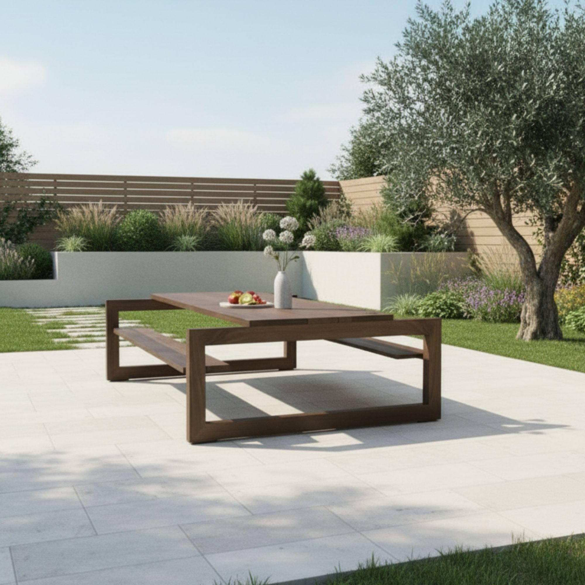 DIY Farmhouse Picnic Table Plan: Outdoor Wood Table & Bench (PDF) 3