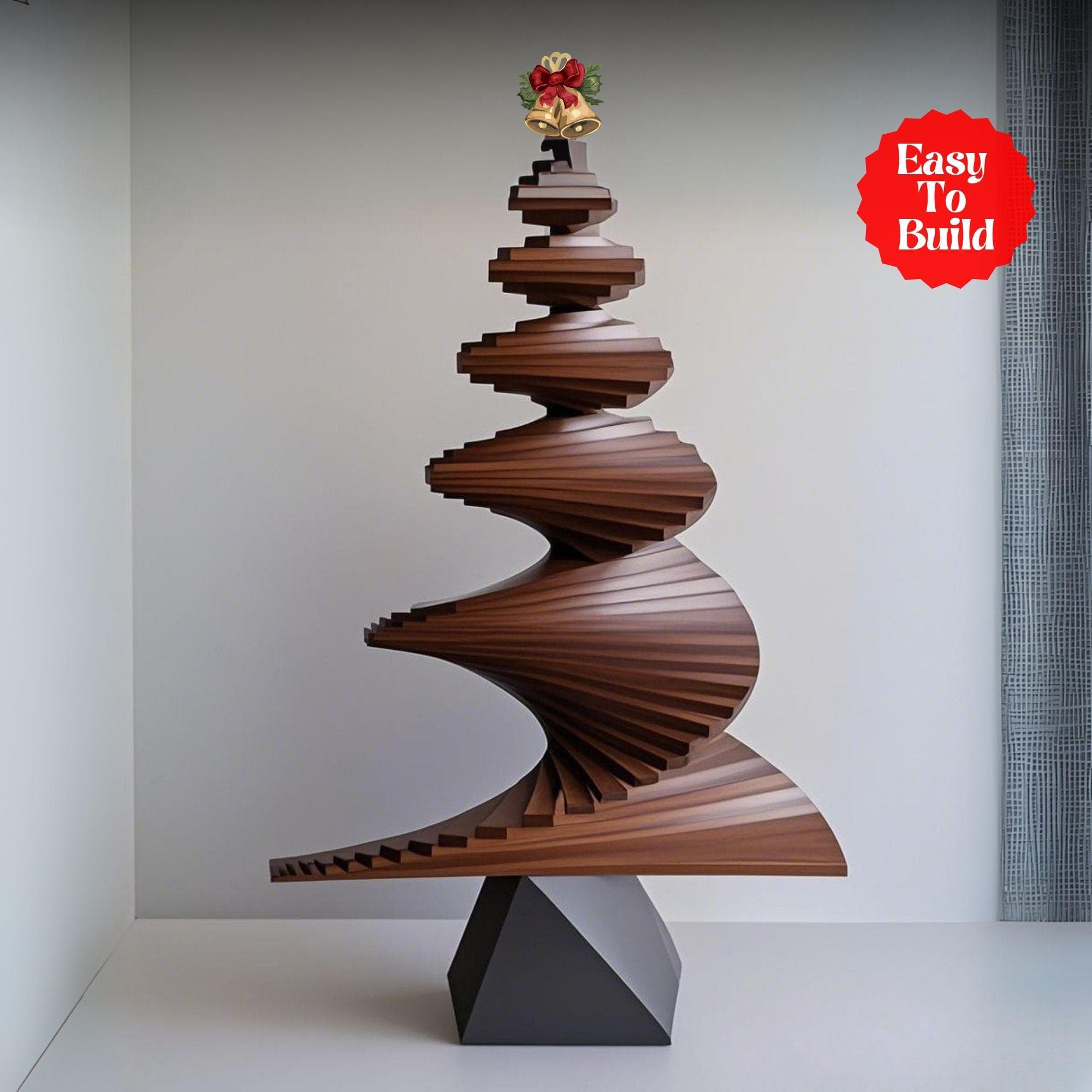 Spiral Christmas Tree plans | DIY Spiral Christmas Tree, One Board Spiral Tree, Build Plan | Landscape Tree Plan PDF Printable