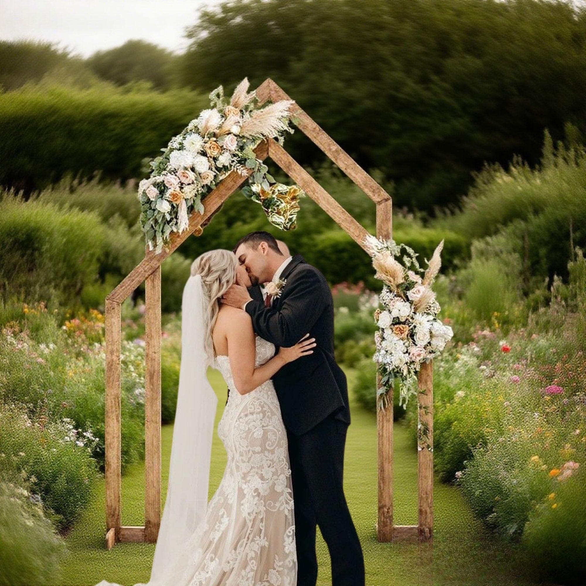Double Wedding Arch Plans | Rustic Wooden Arbor DIY (PDF Download) 2
