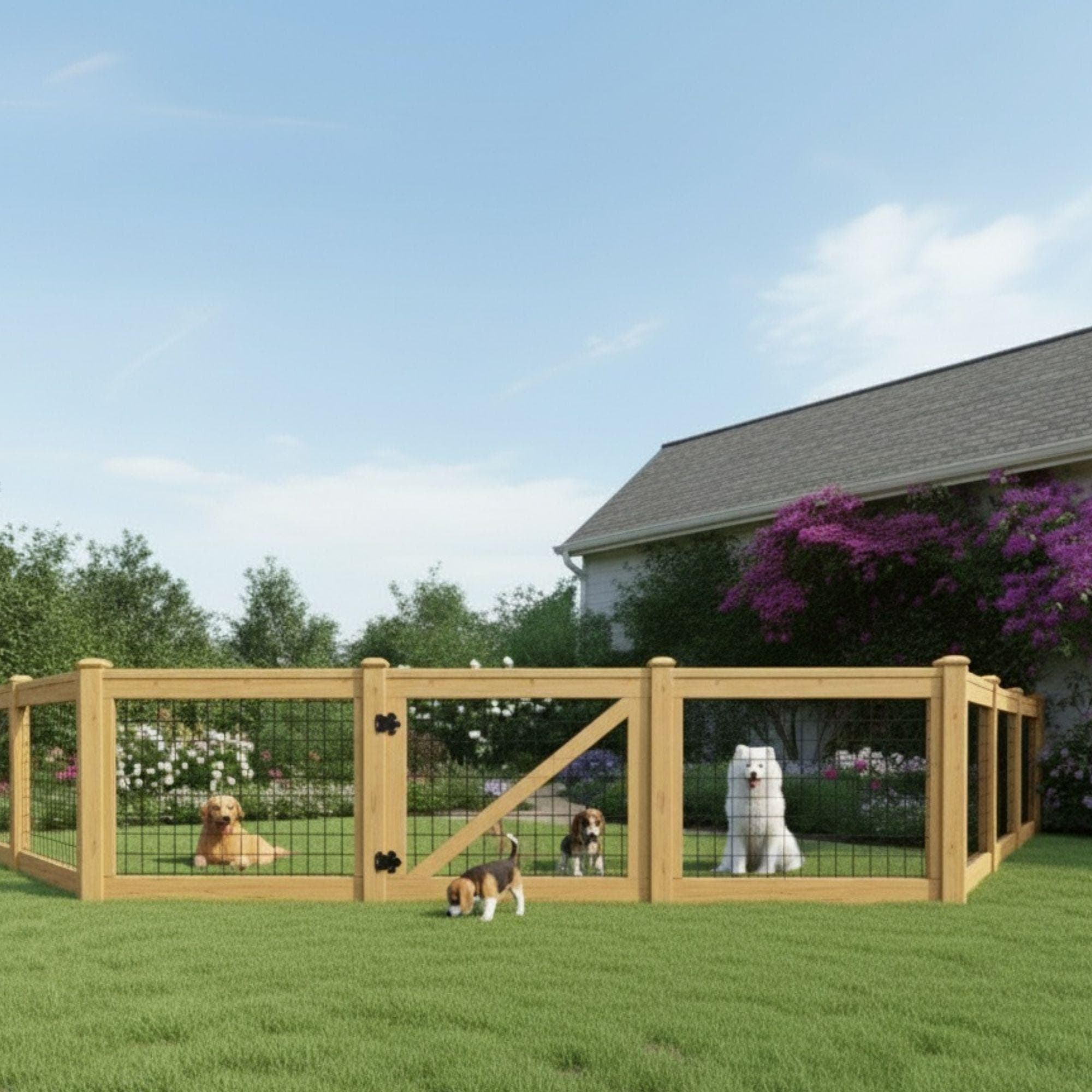 DIY Modern Wood & Metal Garden Fence Plan (PDF Download) 1