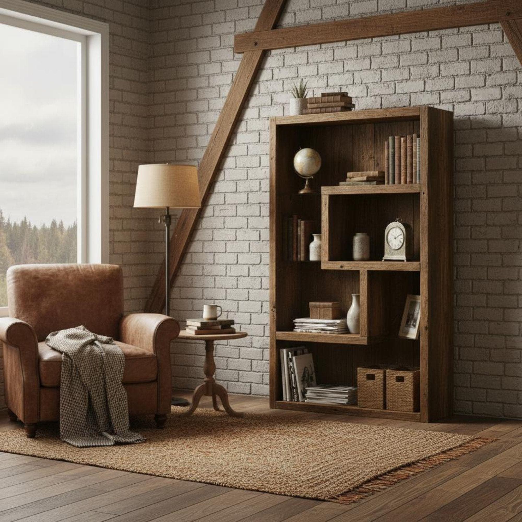 DIY Bookcase Plans PDF | Easy-to-Build Wooden Bookshelf, Wall Shelf Project | Minimalist Mid-Century Furniture 2