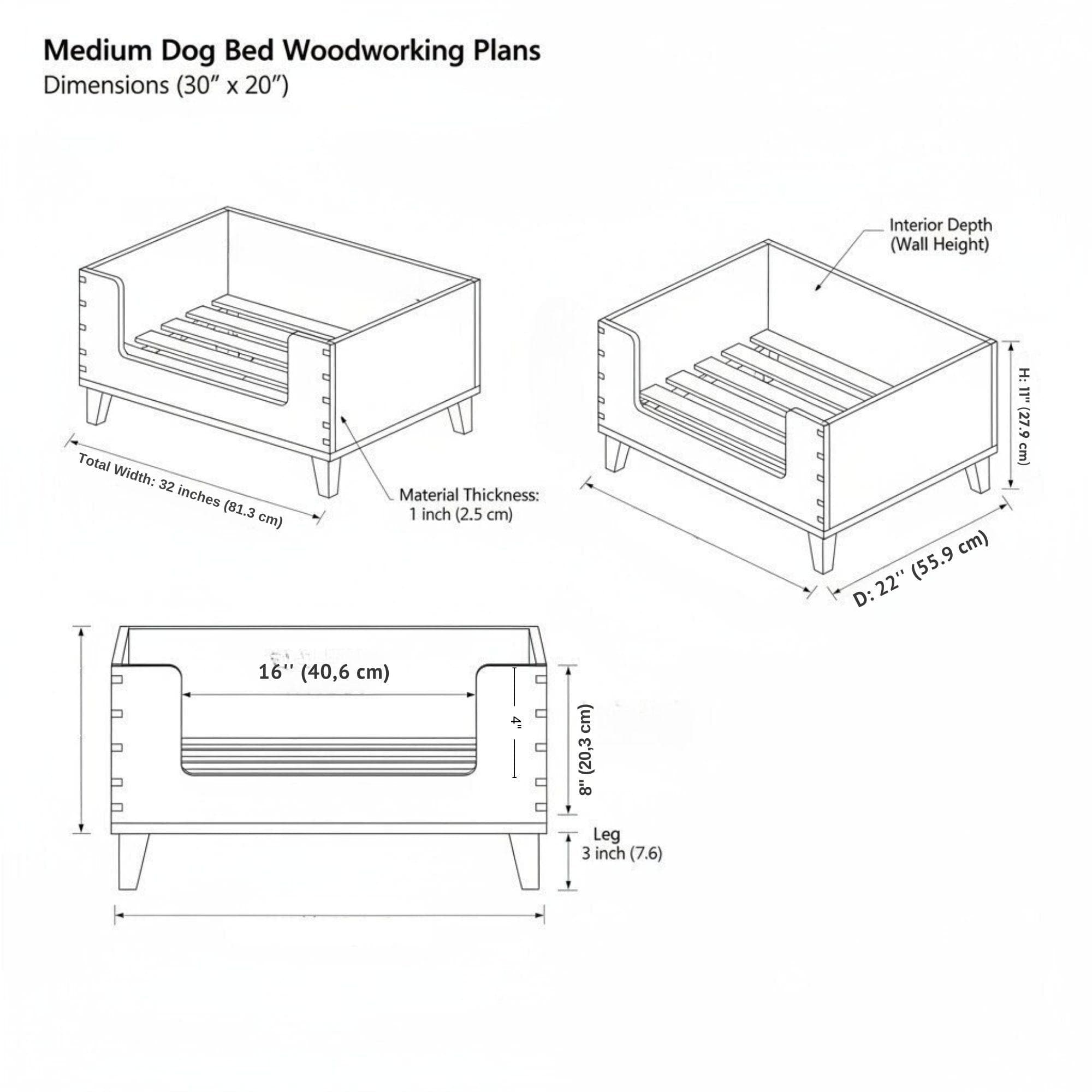 Wood Pet Bed | DIY Dog Bed With Legs Plan | DIY Raised Dog Bed Furniture | Build a Custom Wooden Pet Bed | Elevated Dog Bed for Large Dogs 8