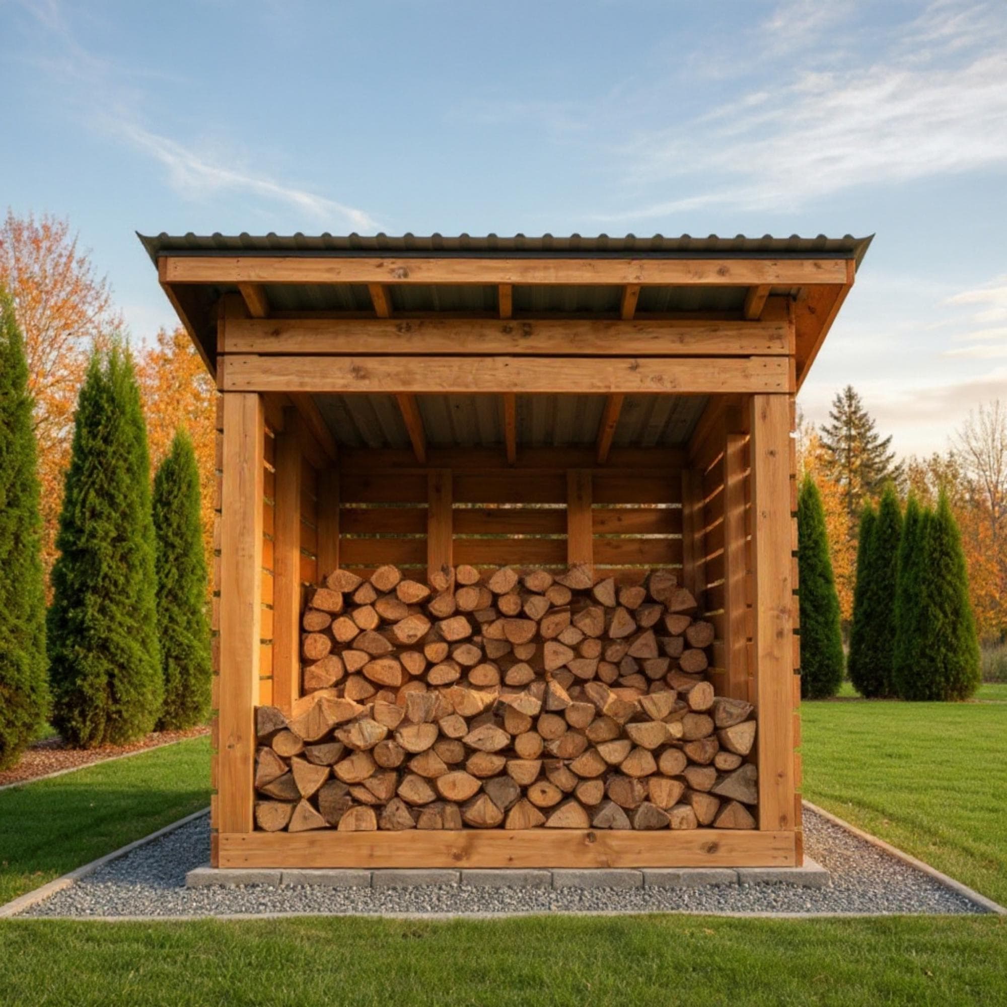 6x8 Firewood Shed Plans: DIY Wood Storage with Sloped Roof (PDF Download) 2