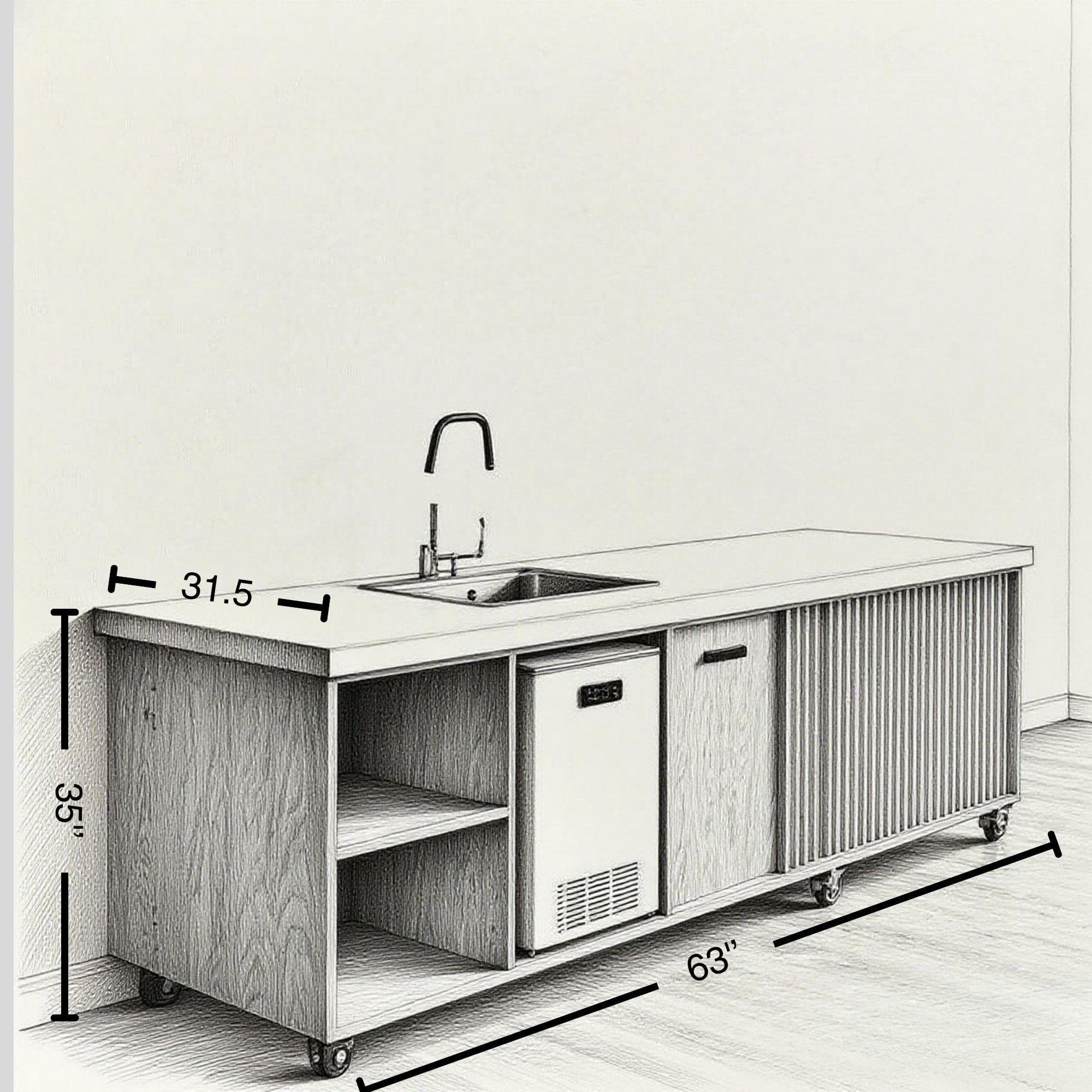 DIY Mobile Coffee Bar Plans with Ice Bin | Home Beverage Station (Digital PDF) 6