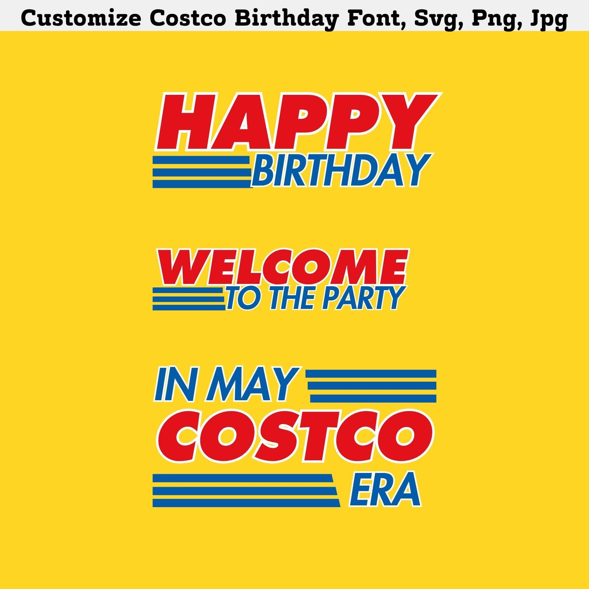 Customizable Costco Font SVG Pack, PNG, JPG (Digital Download) 4