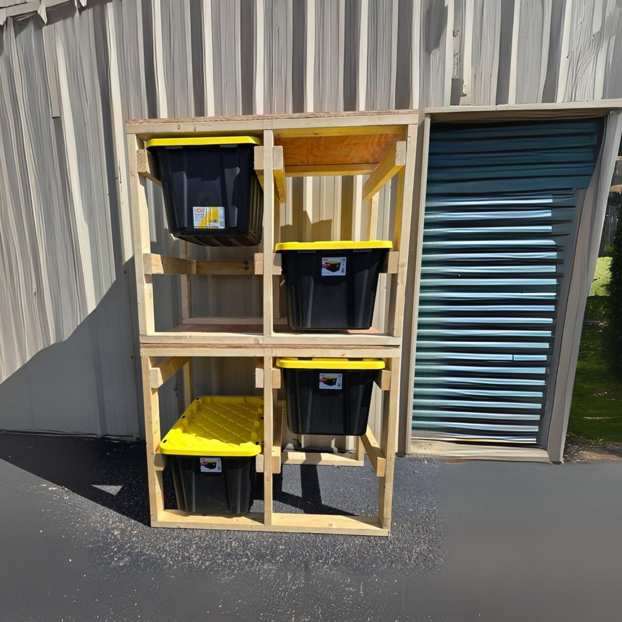 DIY 27-Gallon Tote Rack Plan 2x2 | Costco Totes (PDF Pattern) 1