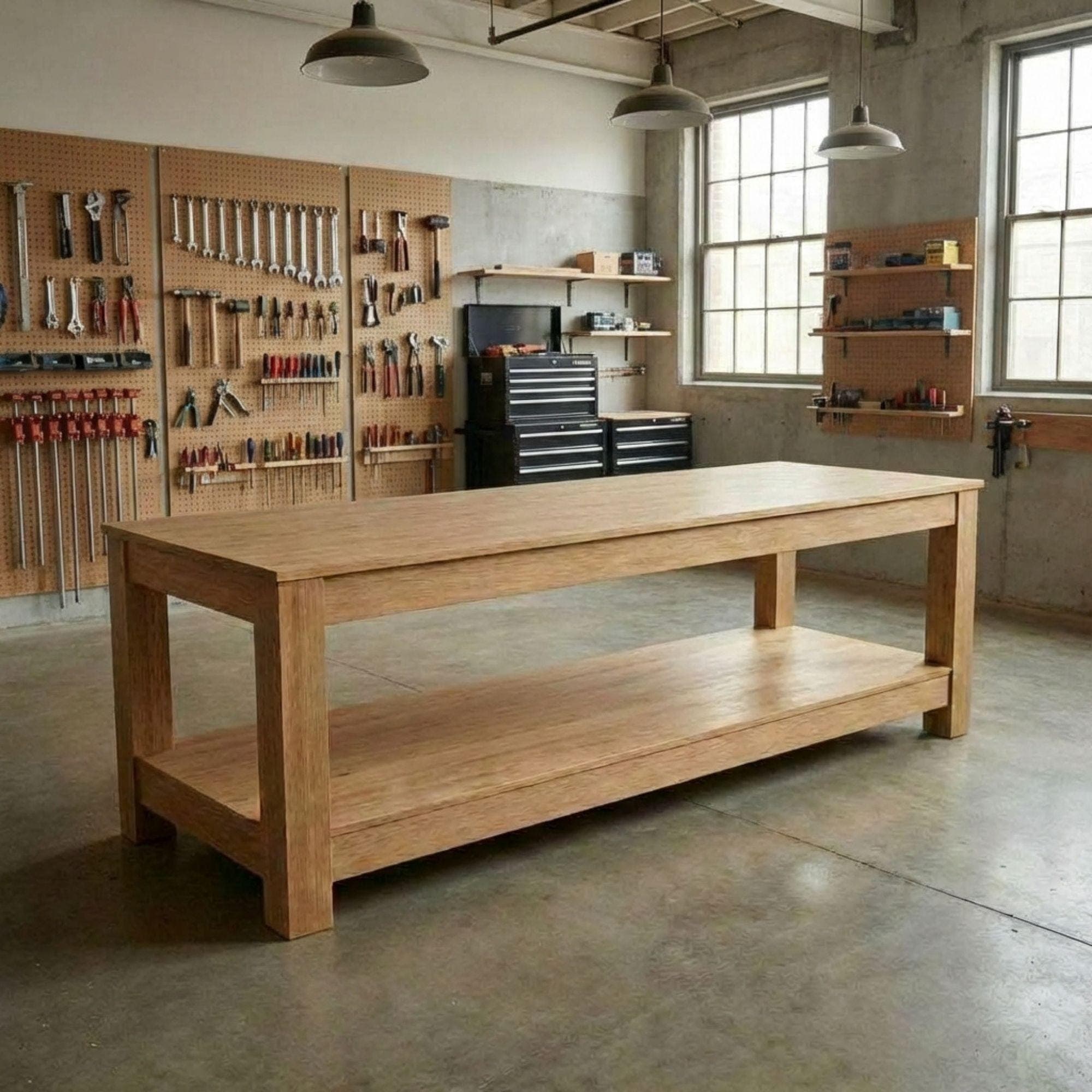 DIY Farmhouse Bench Plans | Entryway Shoe Storage Blueprint (PDF Download) 6