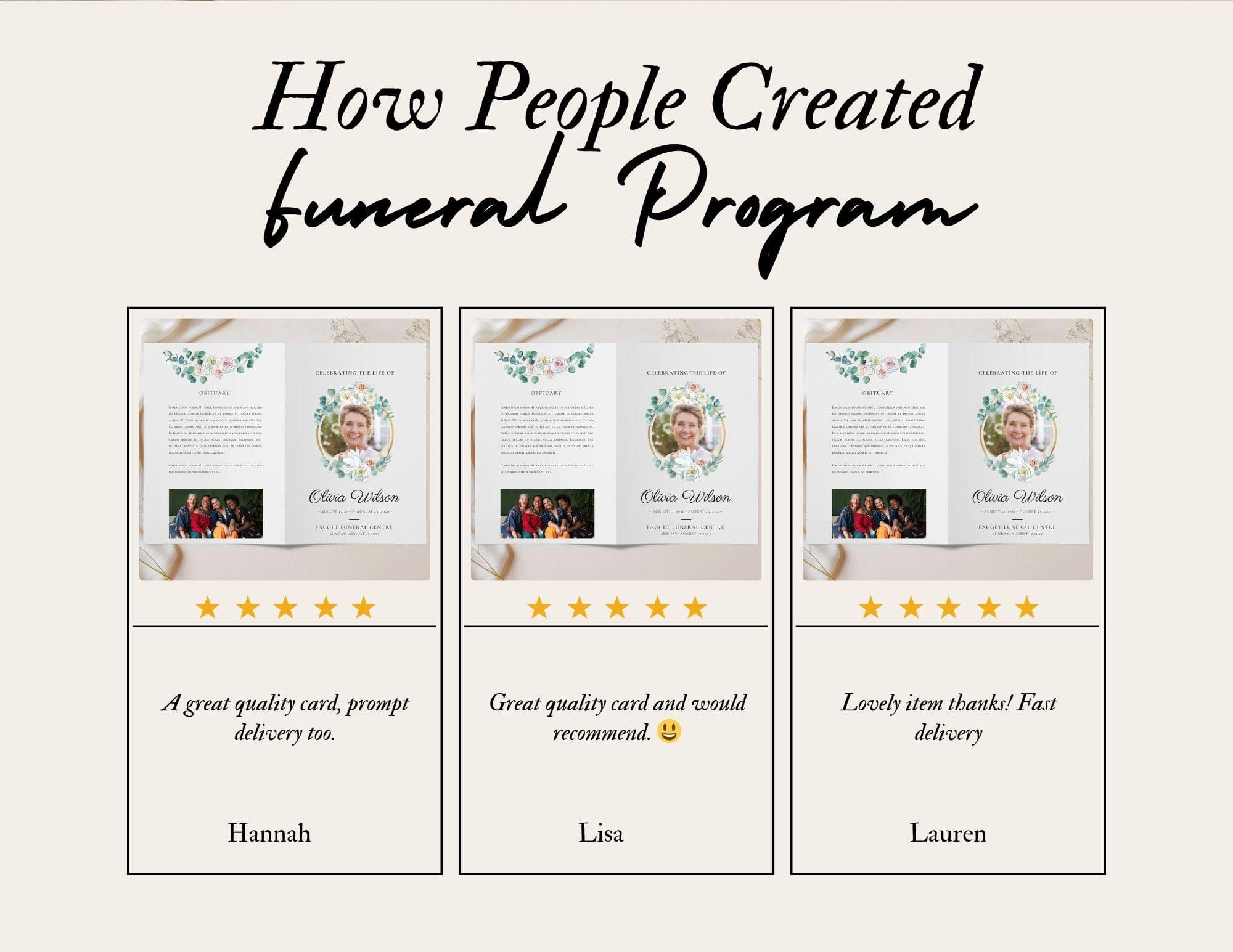 Eucalyptus Funeral Program Template | Celebration of Life (Instant Download) 8