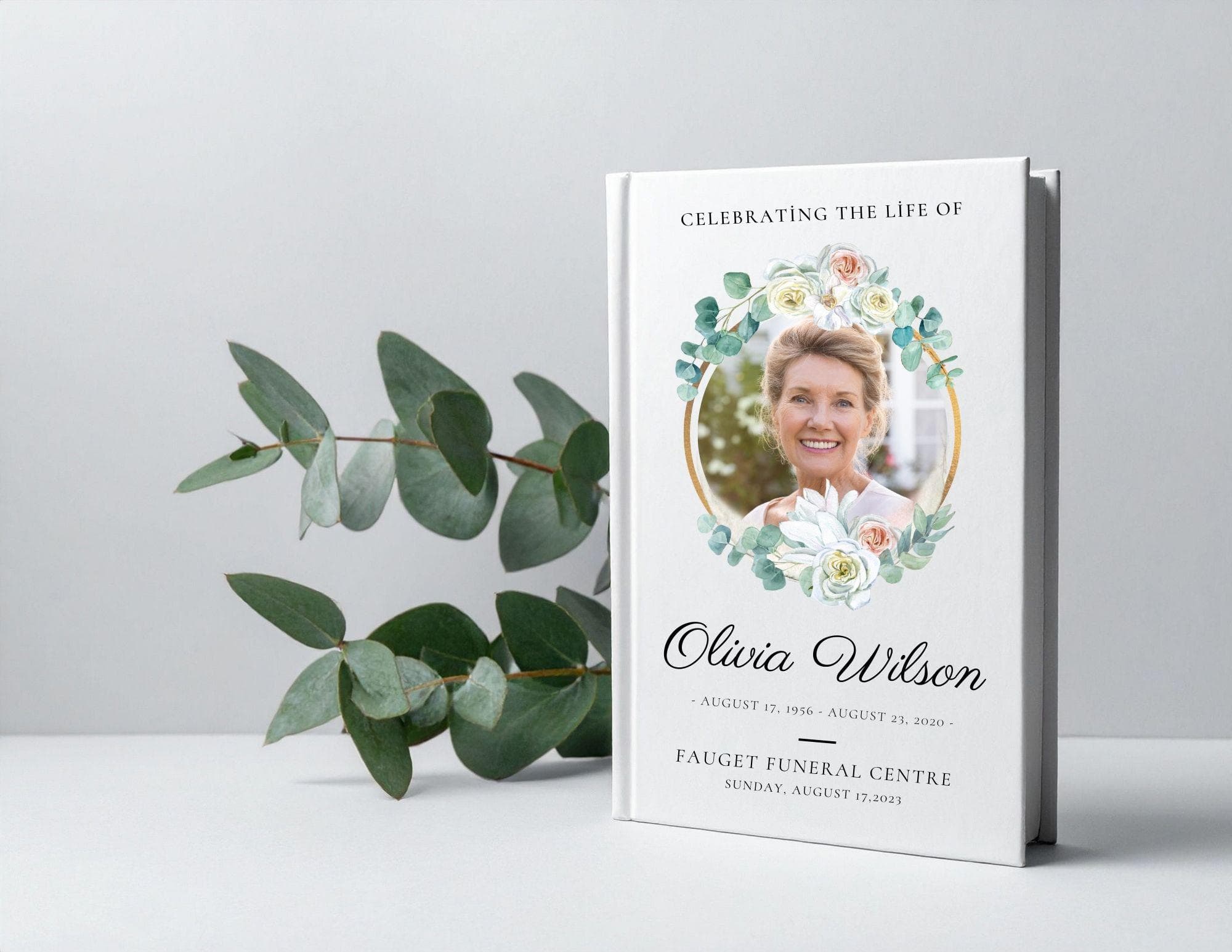 Greenery Funeral Program Template | Celebration of Life (Digital Download) 6