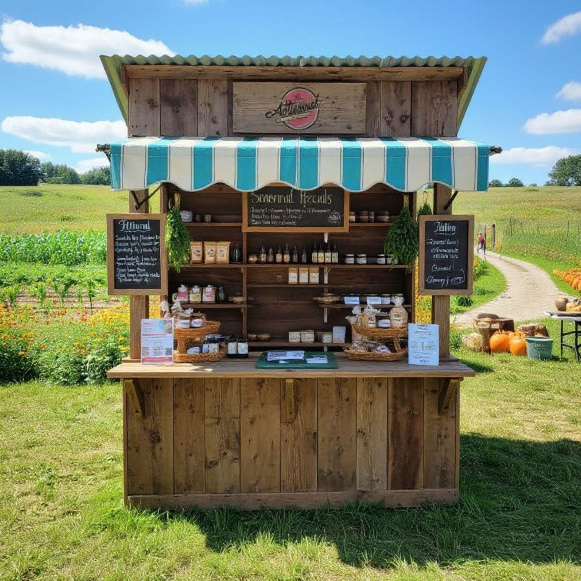 Farm Stand DIY Plans | Roadside Plant, Flower, Fruit Stand | Portable Egg, Vegetable Cart | Bakery, Sourdough Display | Farmer's Market 1