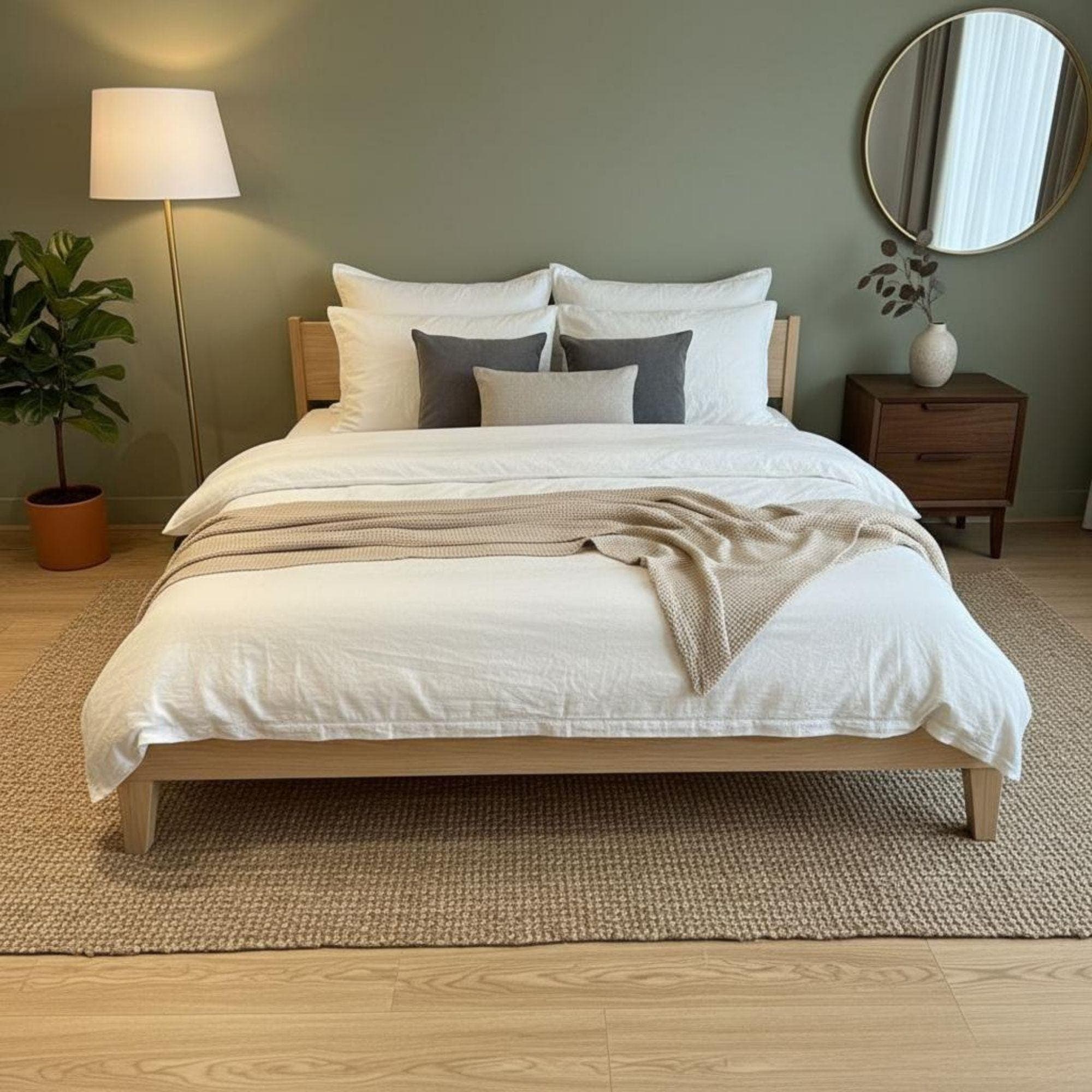 DIY Floating Bed Frame Plans | Rustic Wood, King Size (PDF Furniture) 4