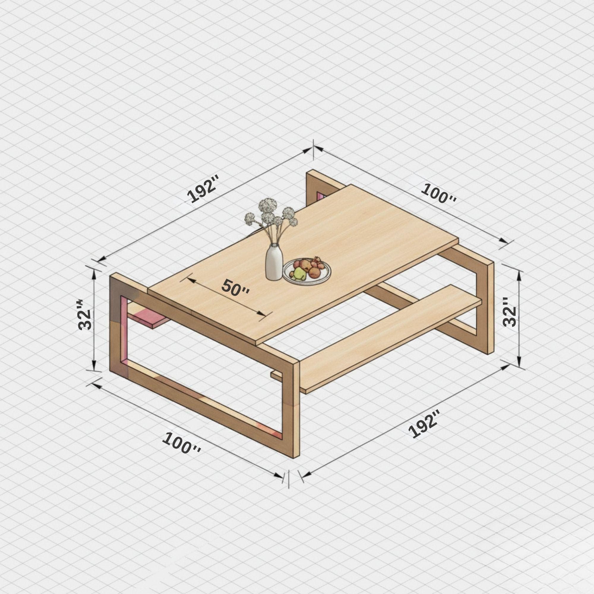 DIY Farmhouse Picnic Table Plan: Outdoor Wood Table & Bench (PDF) 6
