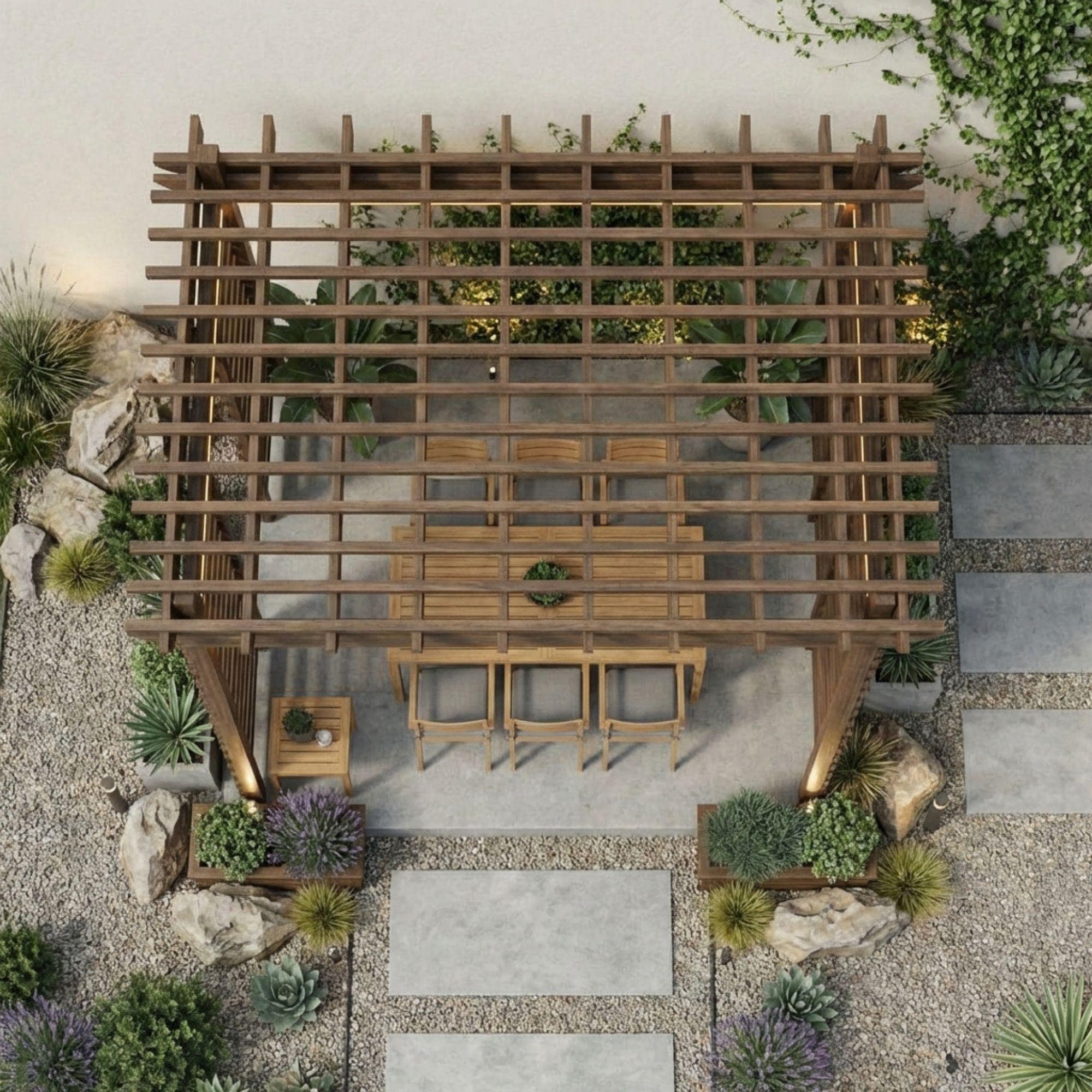 DIY Garden Pergolas Plans | Wood Pergolas Build Blueprint | Corner Privacy Pergola 4