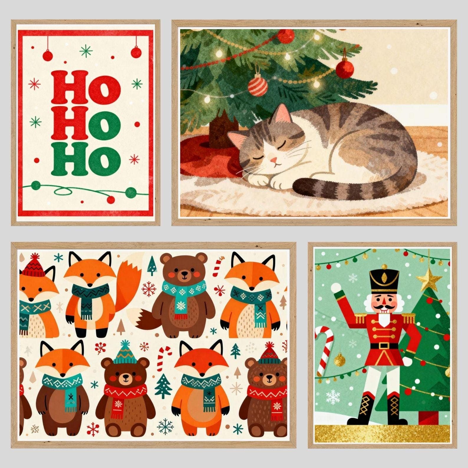 100+ Christmas Vintage Festive Prints Bundle: Bright Nursery Holiday Art (Digital Downloads) 7