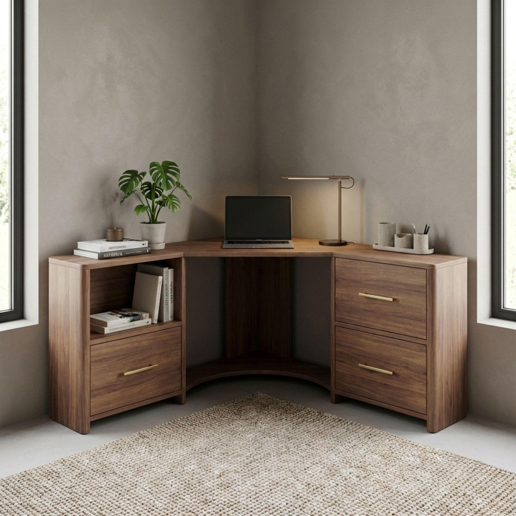 DIY L-Shaped Desk Plans | Corner Computer Build Guide With Drawers (Digital Download) 4