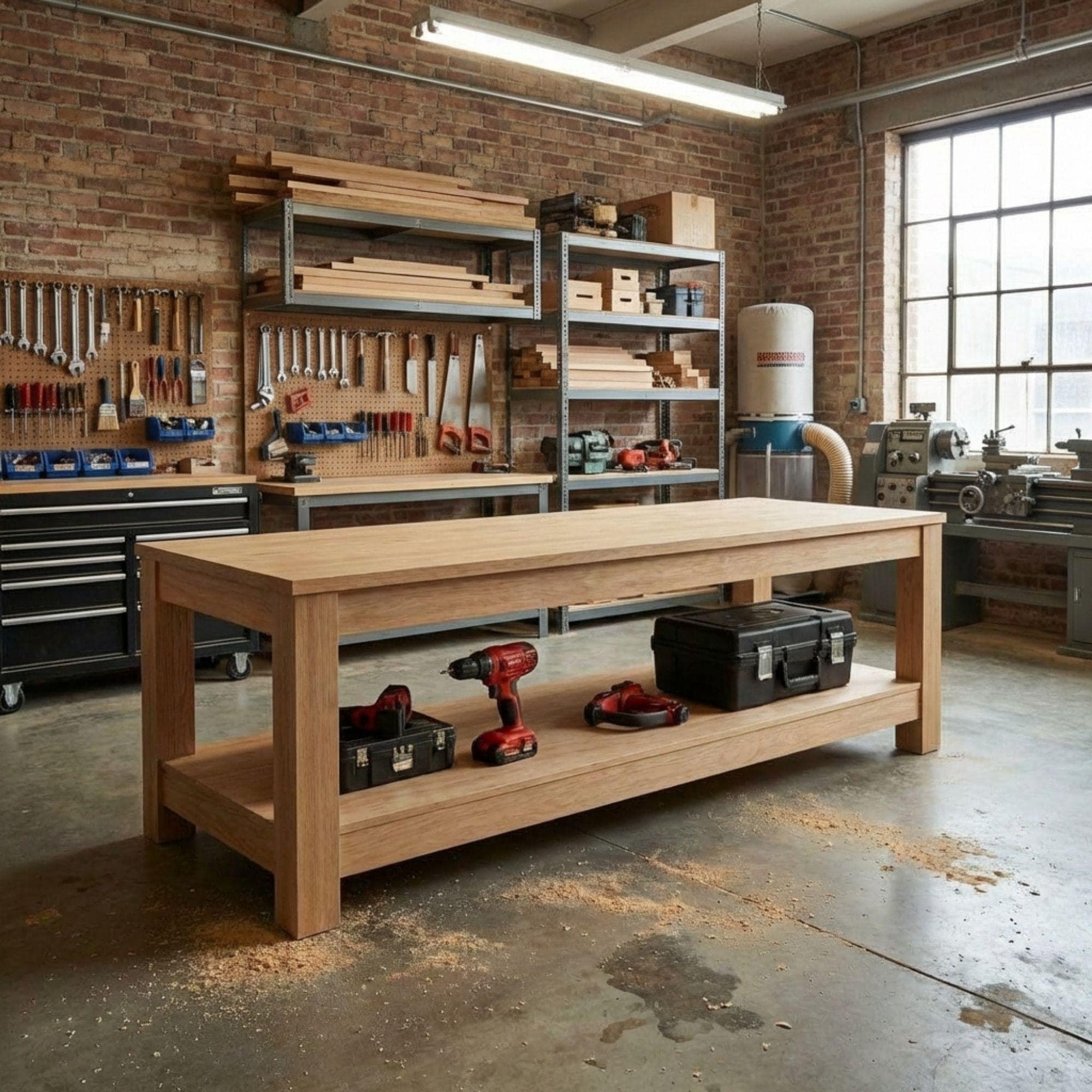 DIY Farmhouse Bench Plans | Entryway Shoe Storage Blueprint (PDF Download) 2