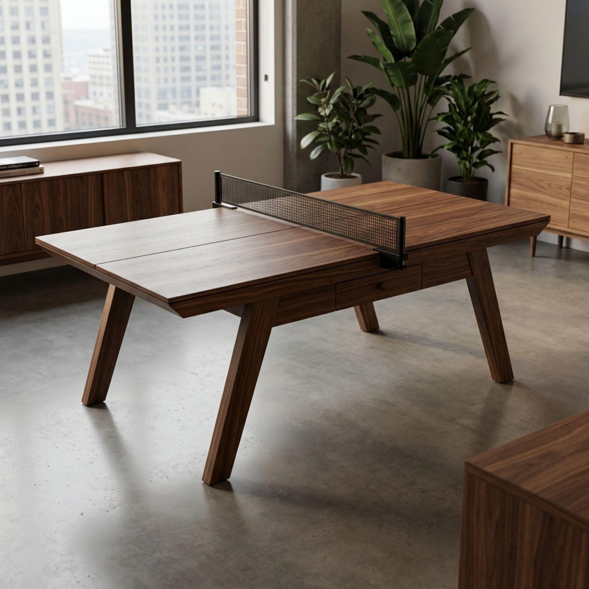 Modern Ping Pong Table Plans | DIY Game Table Blueprint (PDF Download) 2