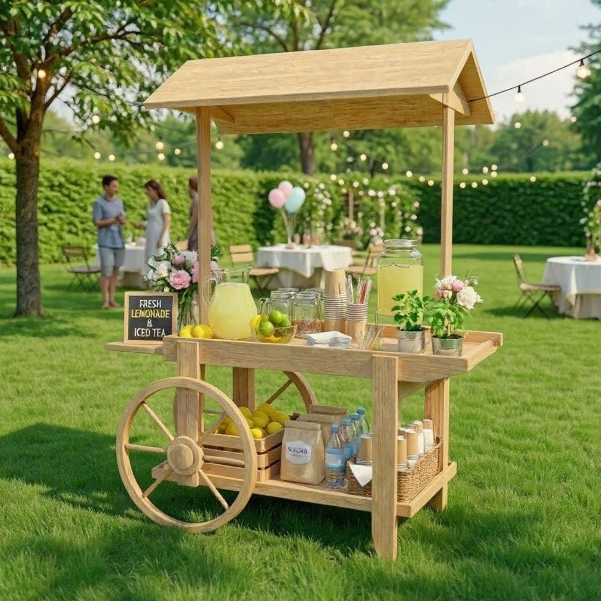 Wooden Market Cart DIY Plans | Collapsible Vendor Stall Blueprint (PDF Download) 2