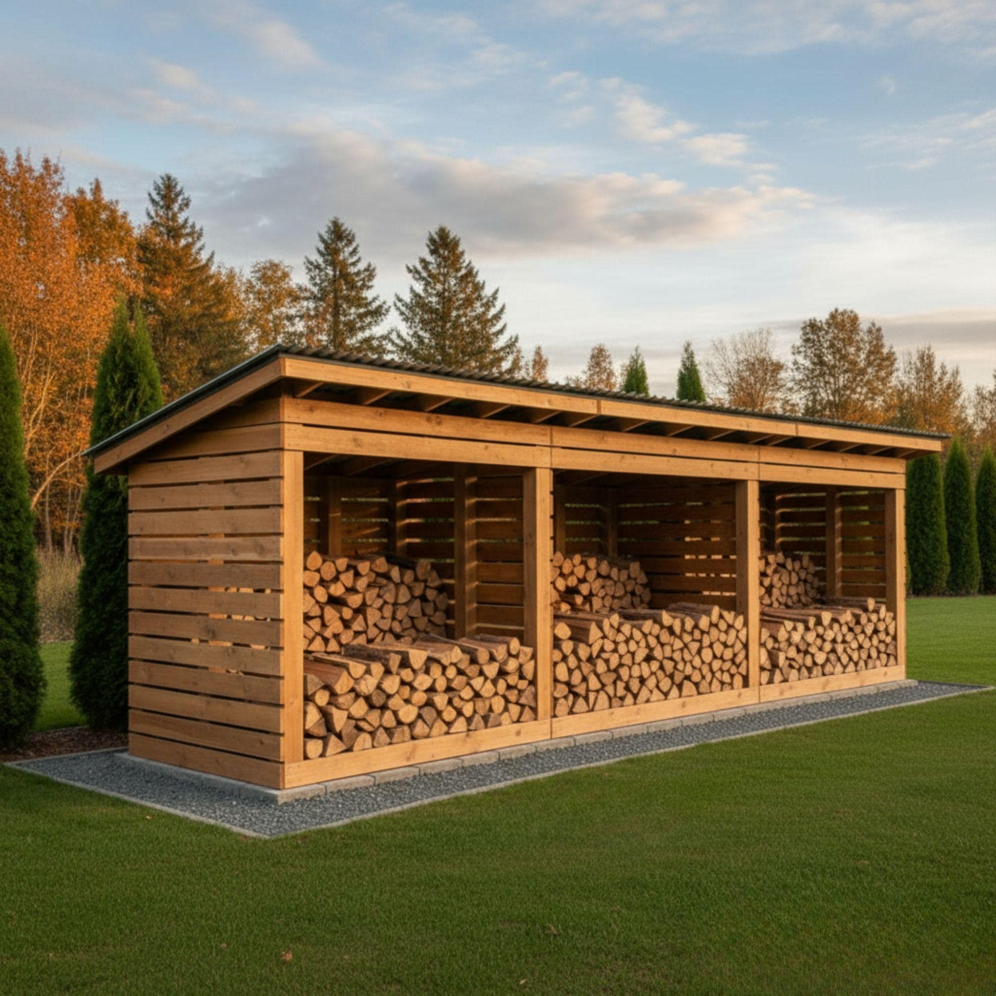 6x12 Firewood Shed Plans: DIY Sloped Roof Woodshed (PDF Download)