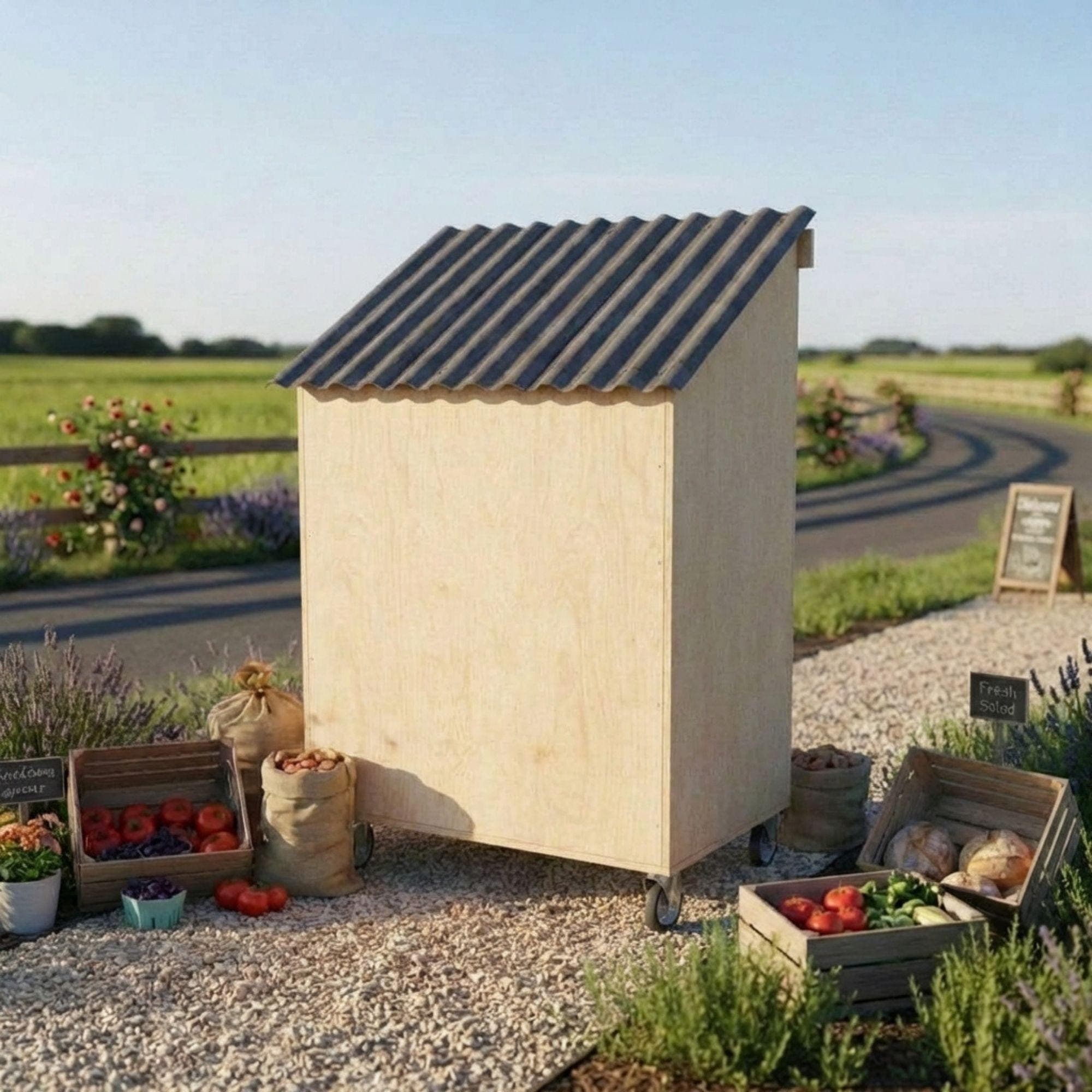 DIY Farmstand Plans | Roadside Stand Plans PDF | Mobile Bakery Cart Build Guide 4