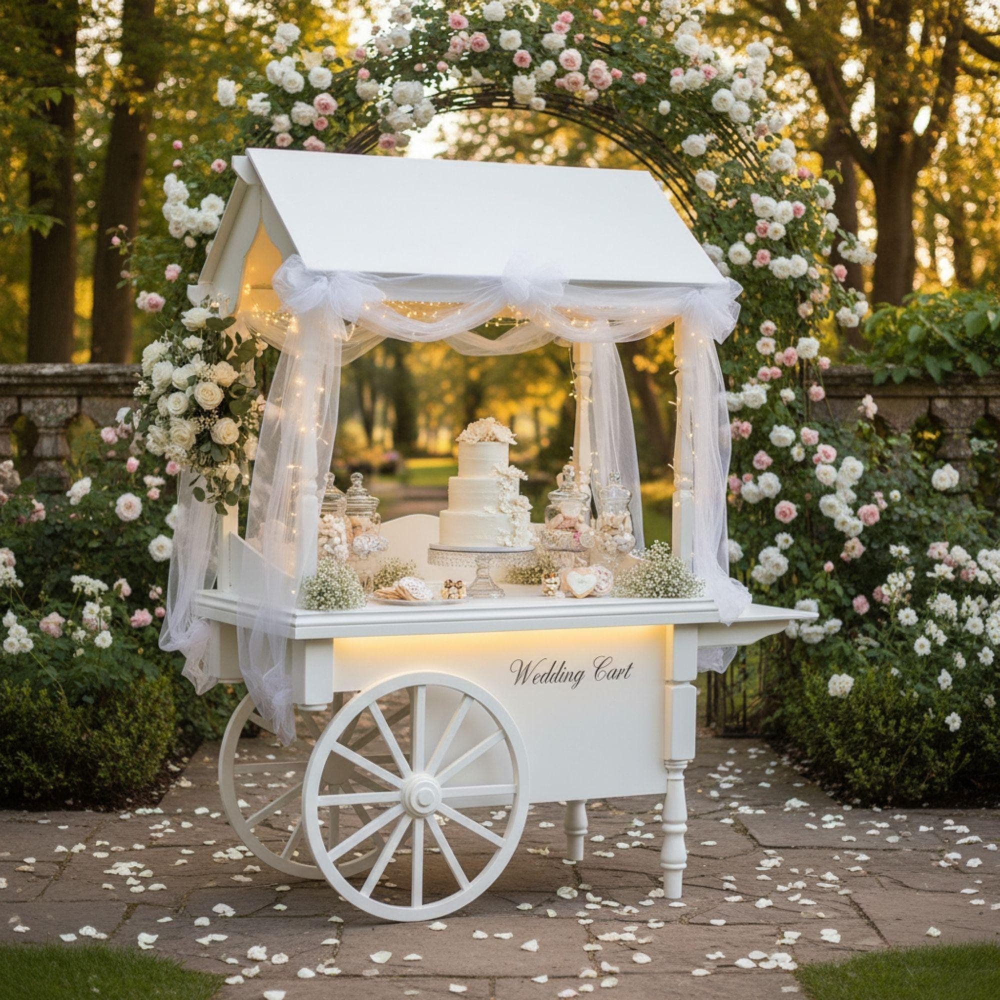 Candy Cart DIY Plan PDF | İce Cream Cart | Dessert Cart | Wedding Sweet Table Cart | Collapsible Wooden Sweet Bar for Sale, Party Treat Cart