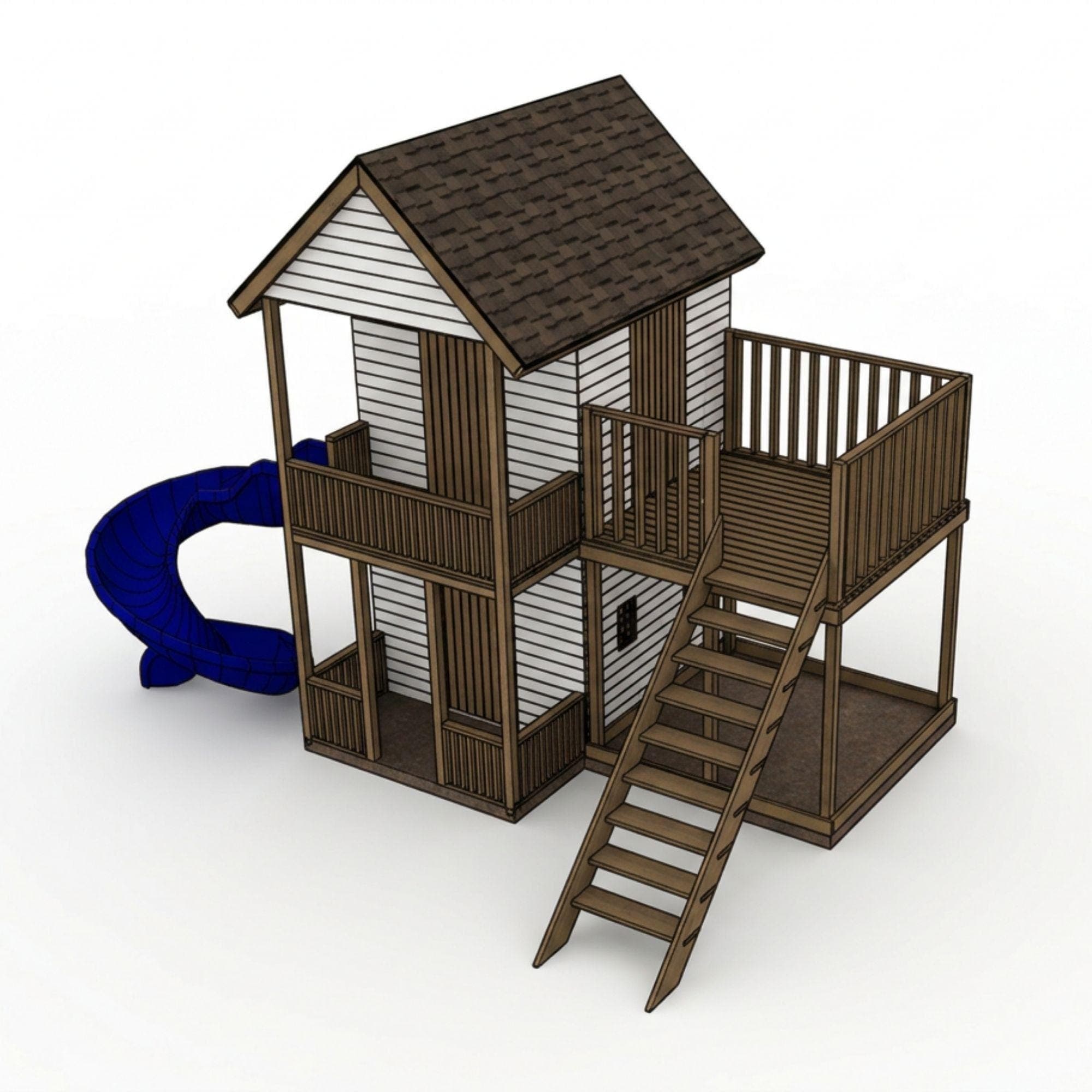 DIY 2-Story Playhouse Plans | Kids Elevated Backyard Fort Blueprint (PDF Download) 6